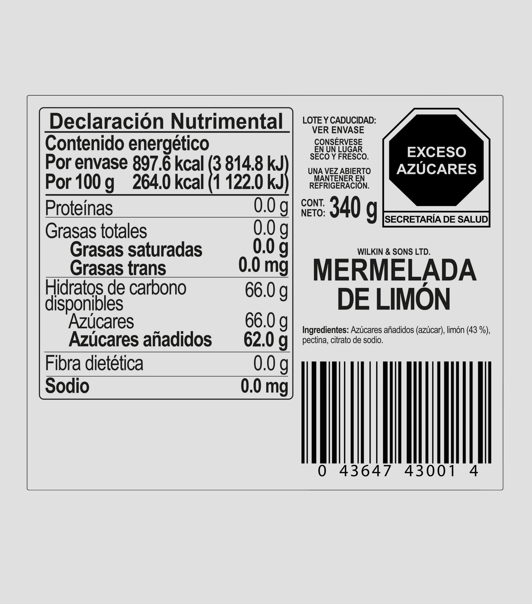 Mermelada de lima, 340 g