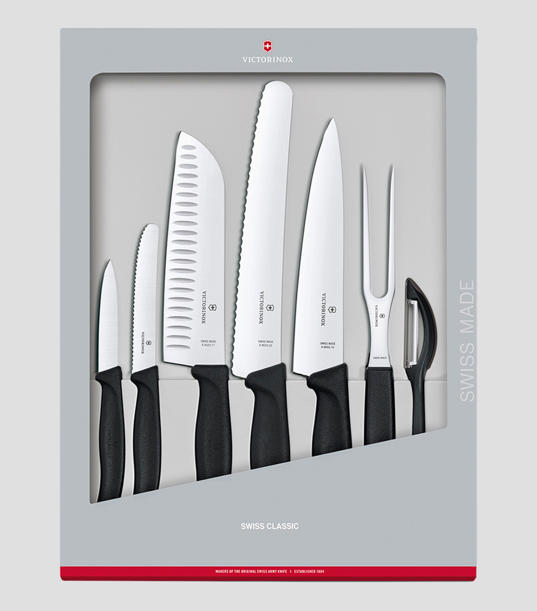 Set 7 cuchillos en acero inoxidable