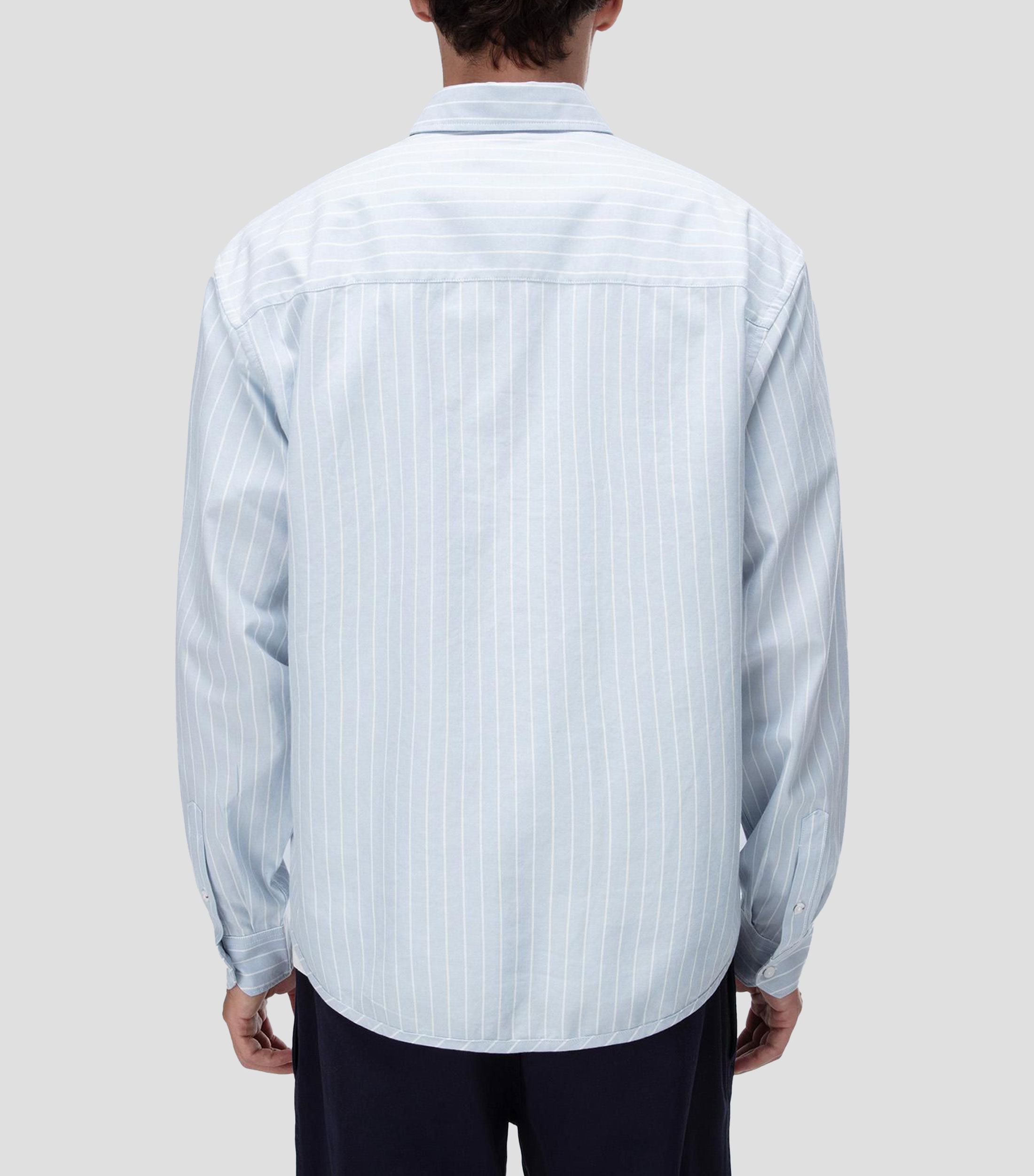 Camisa de rayas manga larga Hombre