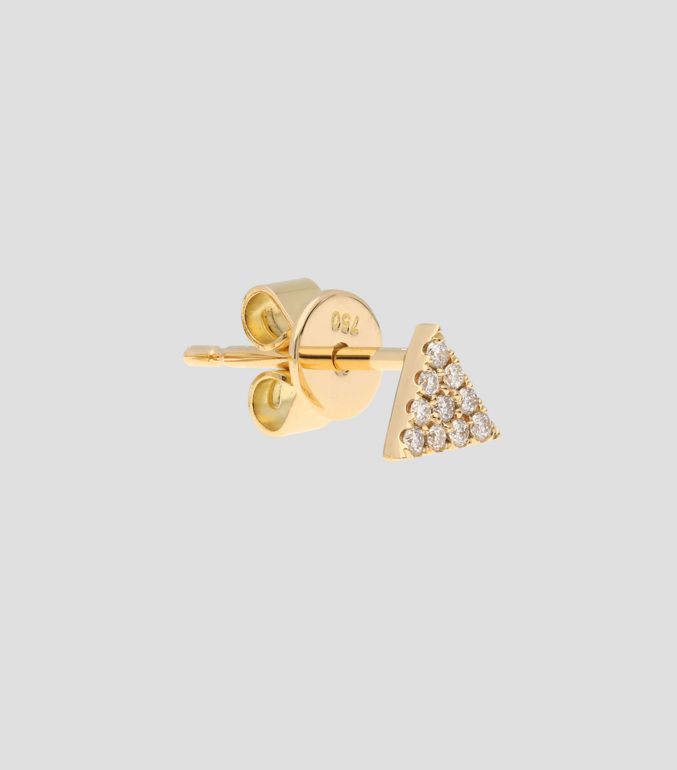 Broqueles en oro amarillo de 18 Kts con diamantes Mujer