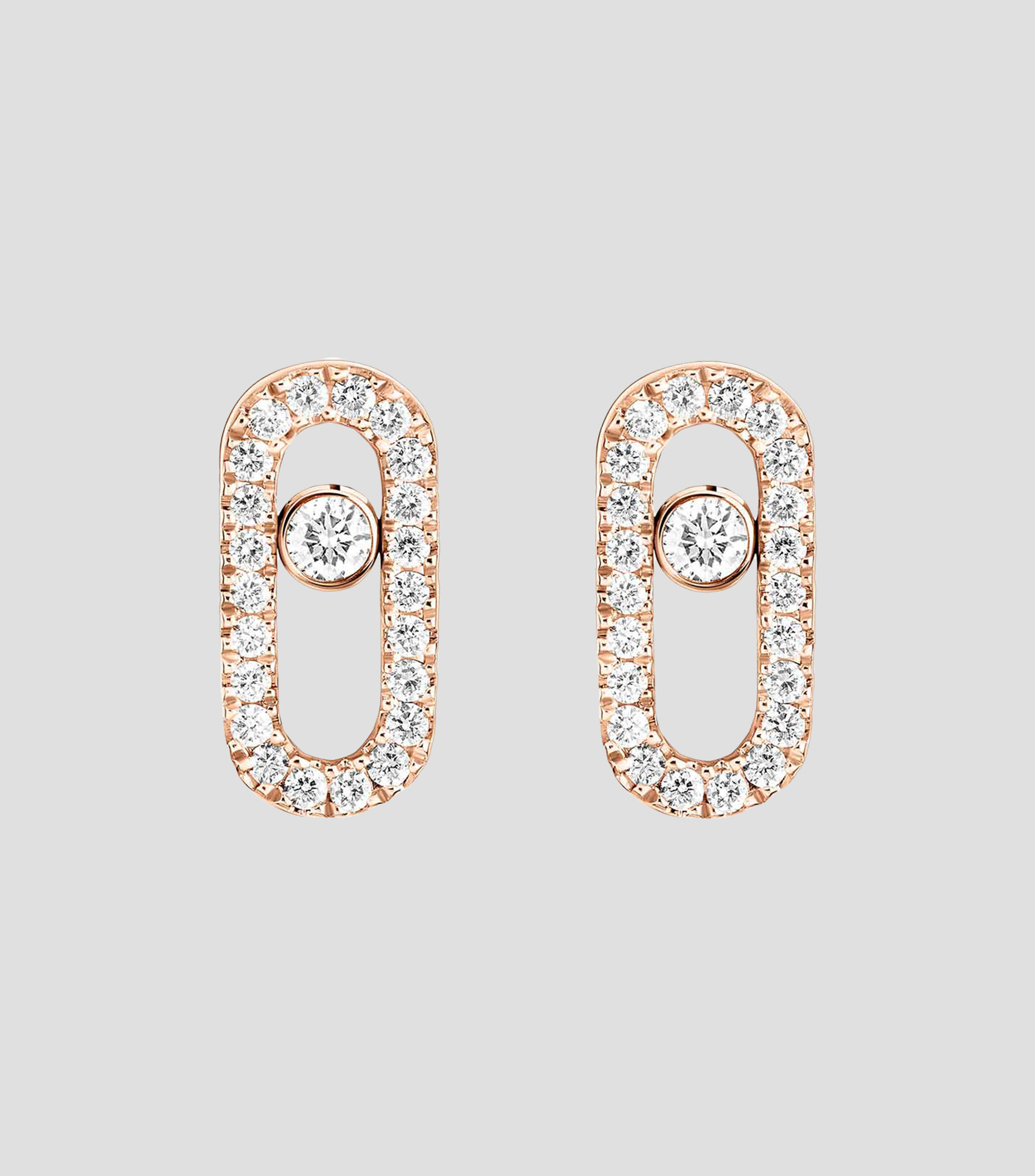 Aretes en oro rosa 18 Kts Mujer