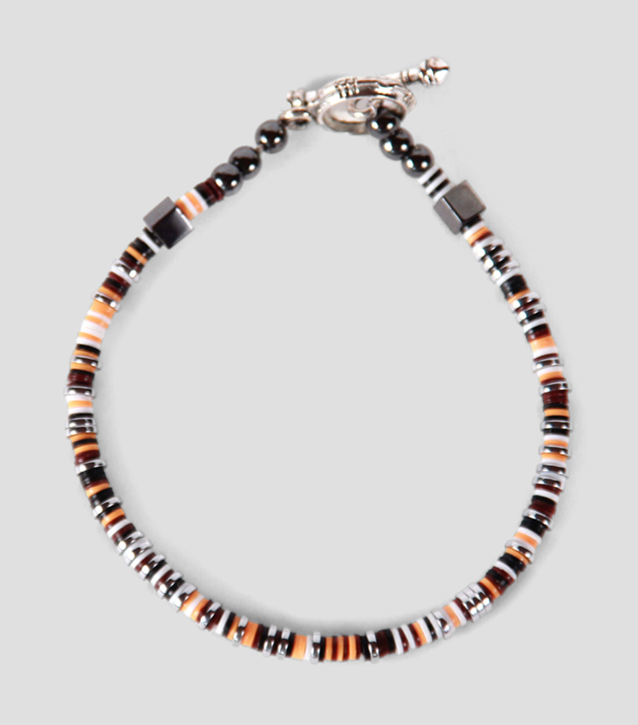 Pulsera en plata multicolor Hombre