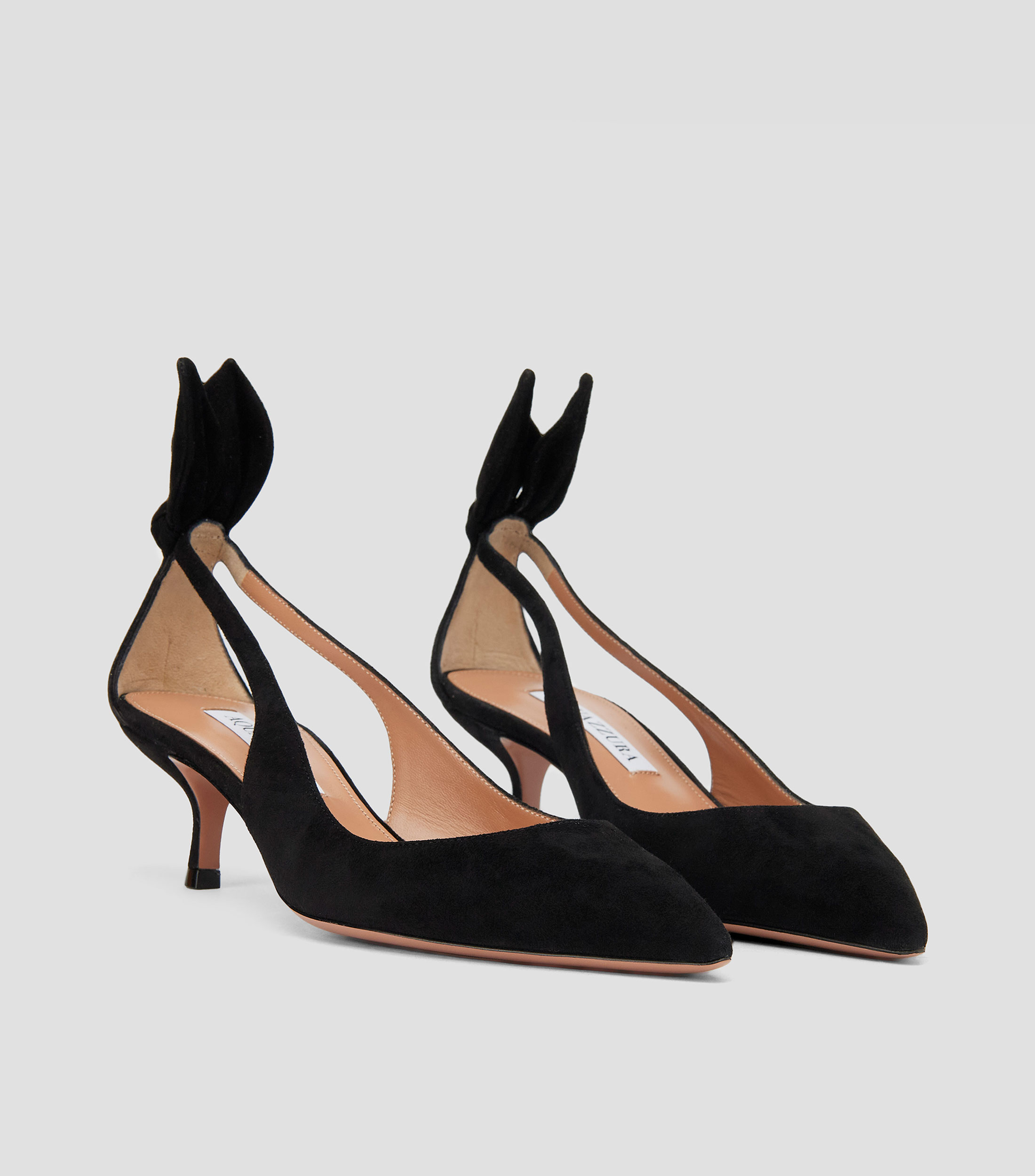 Zapatillas Pump con tacon medio de aguja Bow Tie Mujer
