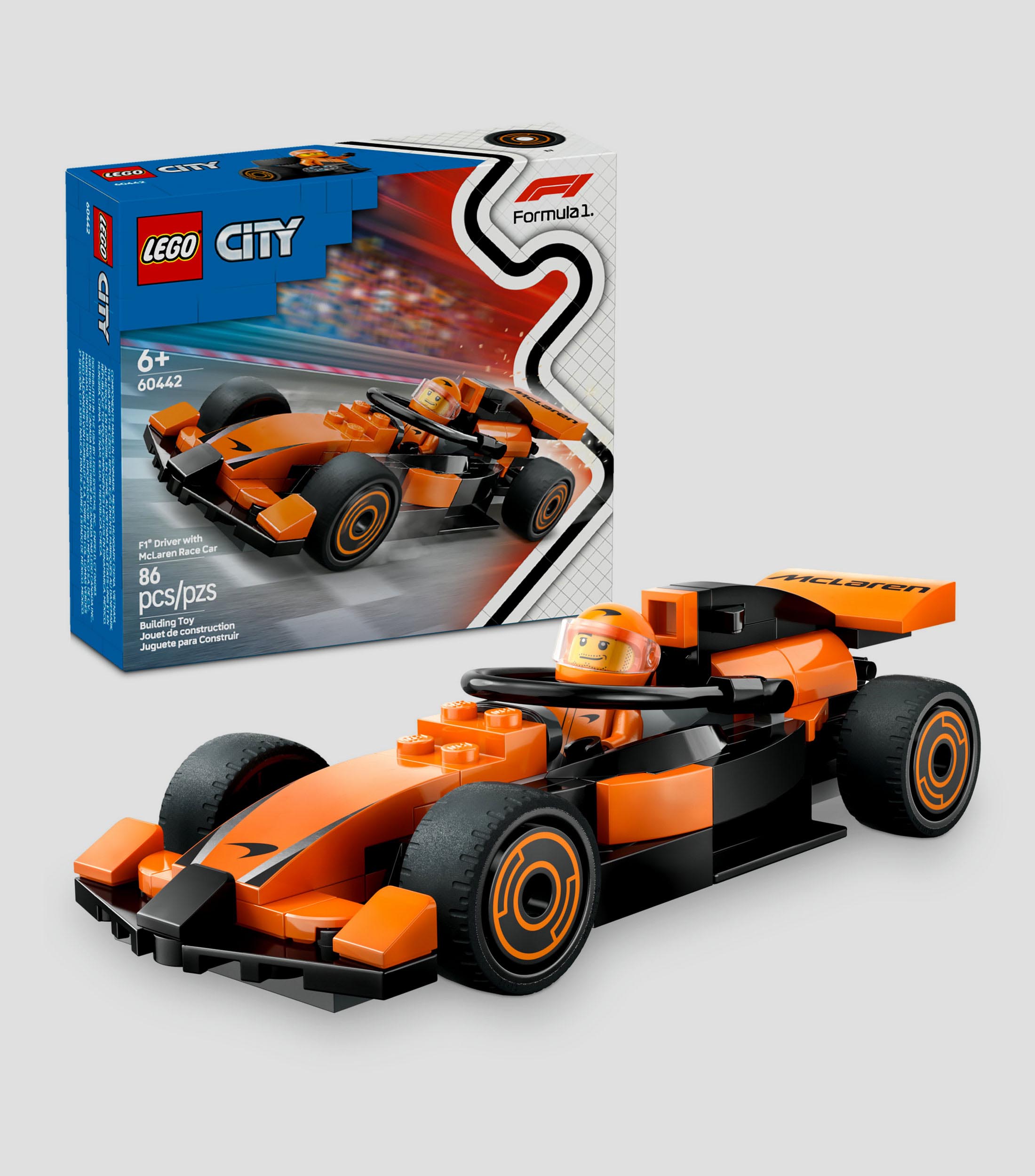 Lego City Piloto de F1 con Auto McLaren Juguete 60442