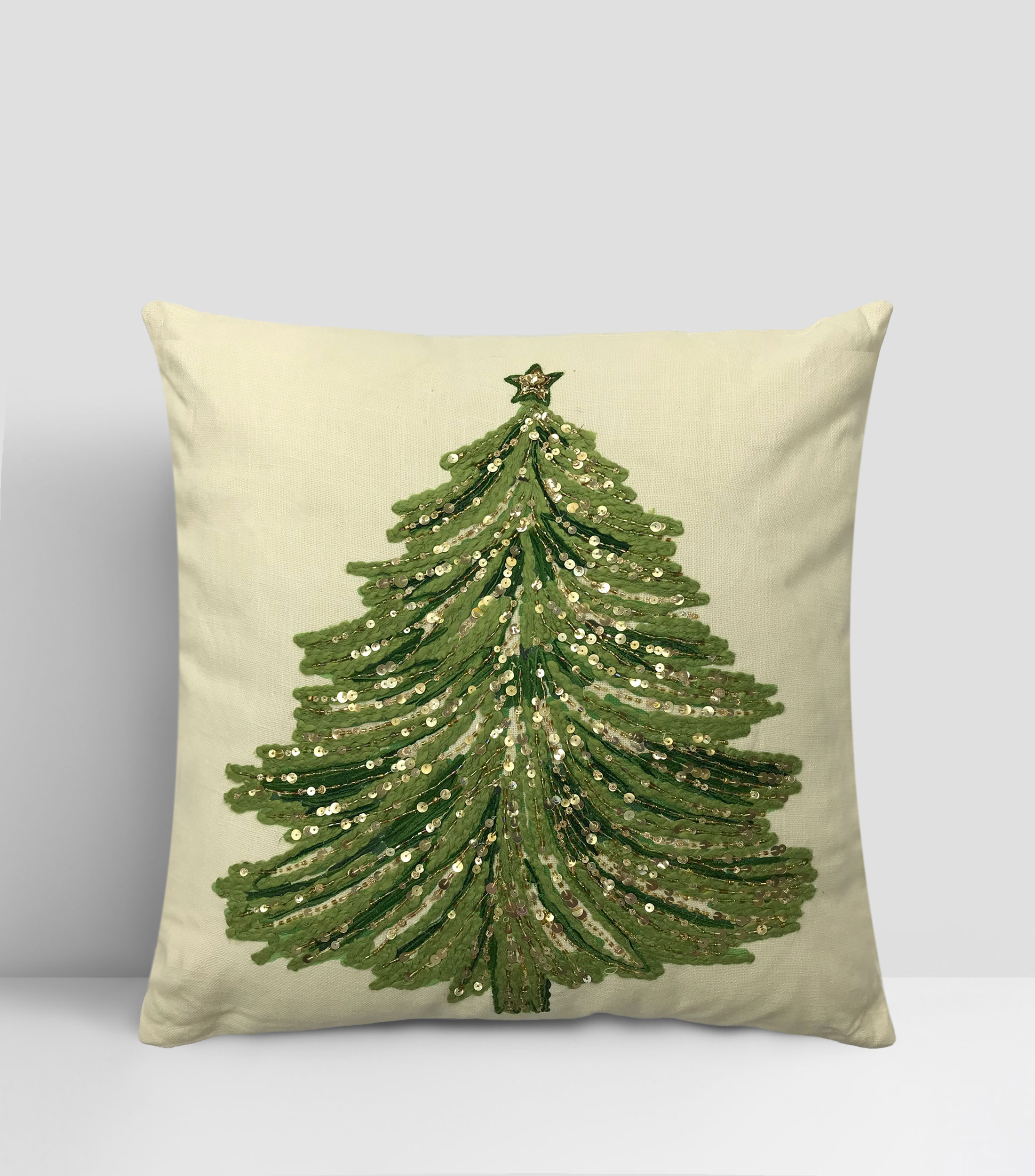 Cojín decorativo Árbol Navideño bordado