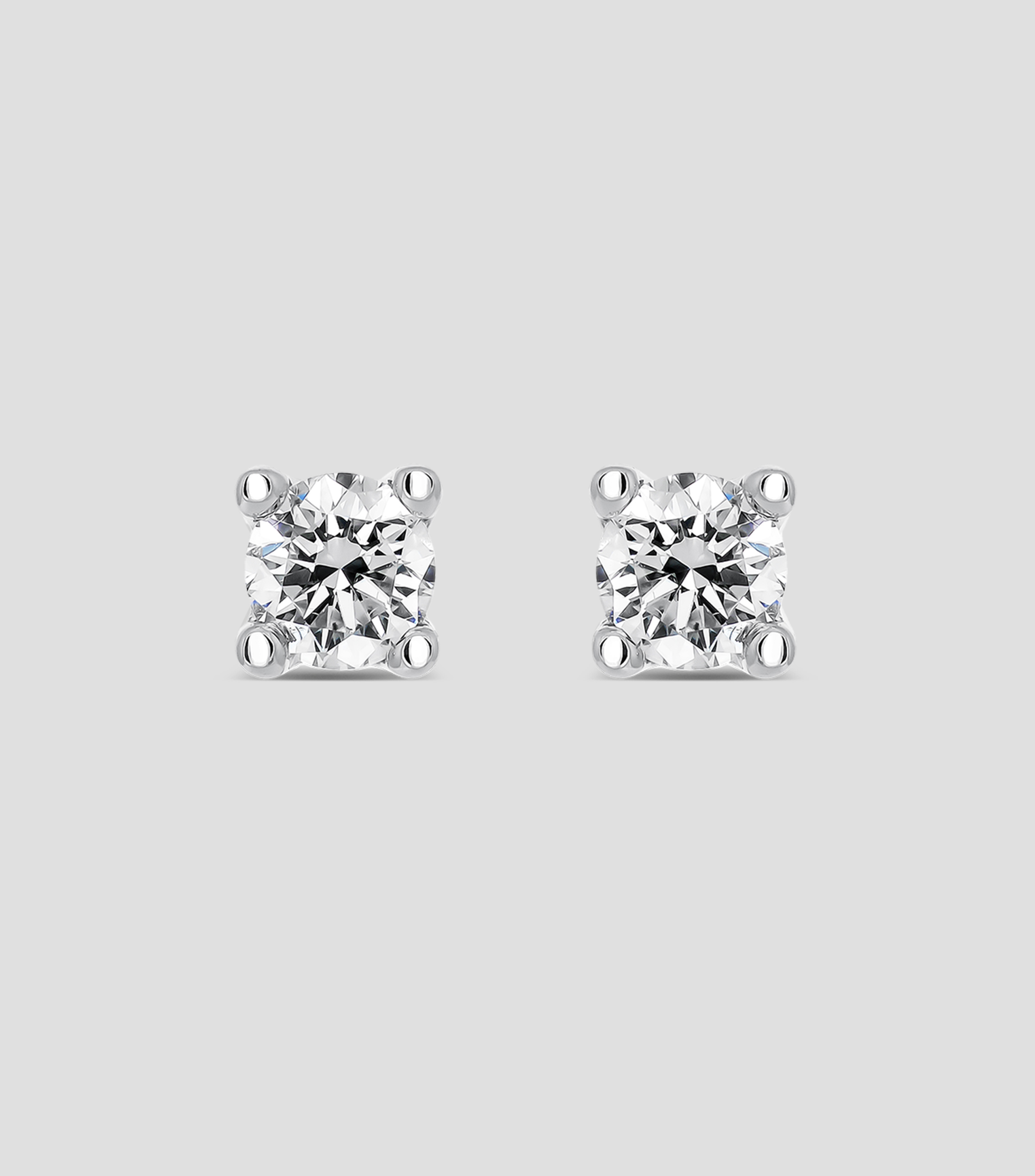 Pendientes en oro blanco 18 Kts con diamante Mujer