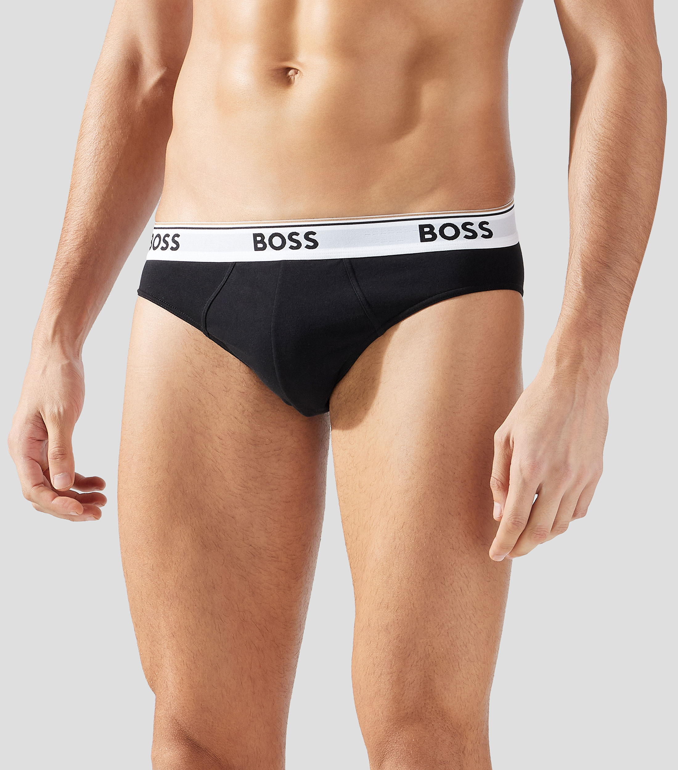 Set de tres bikinis en algodón elástico Hombre