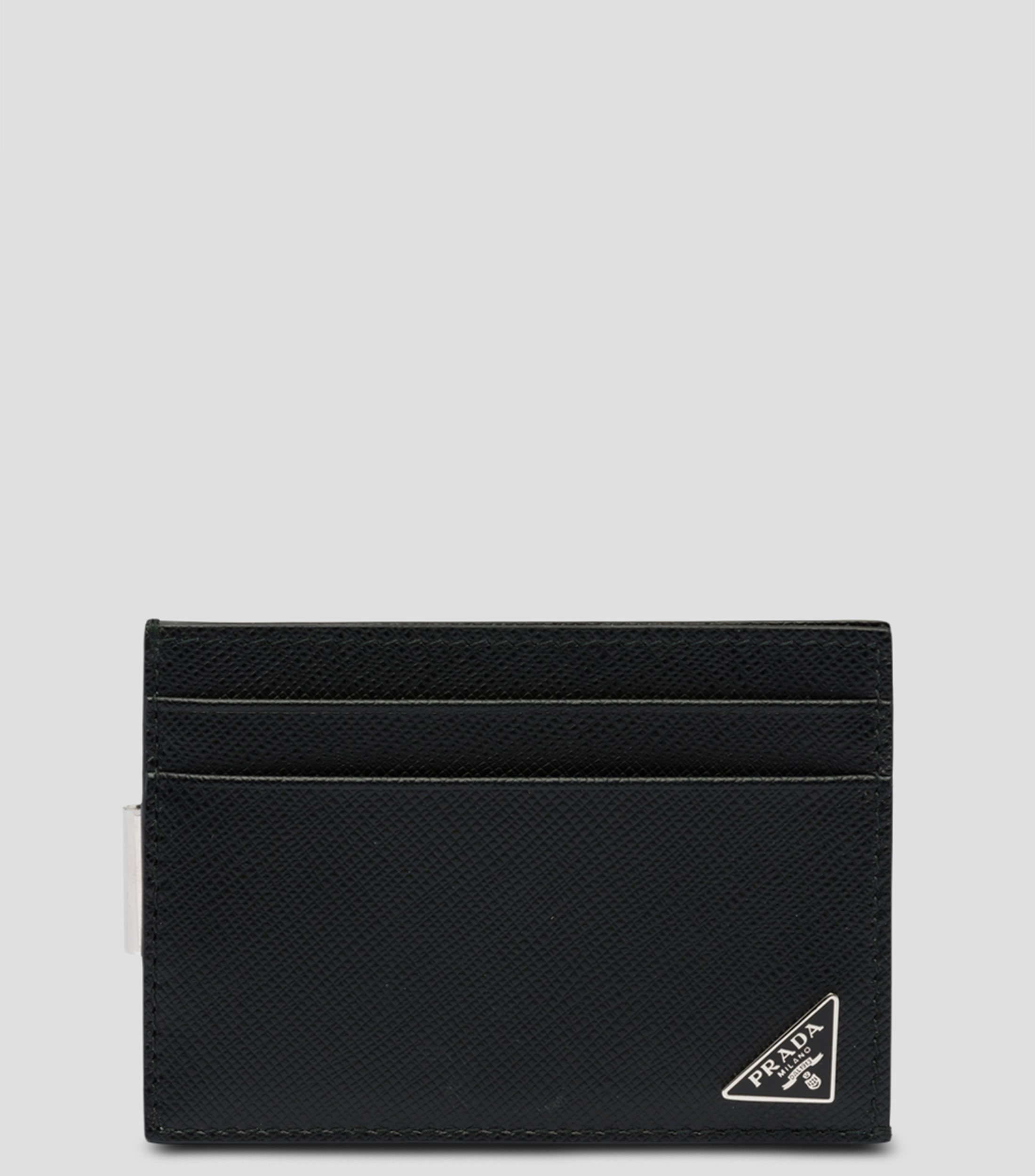 Tarjetero en piel Saffiano lisa Hombre