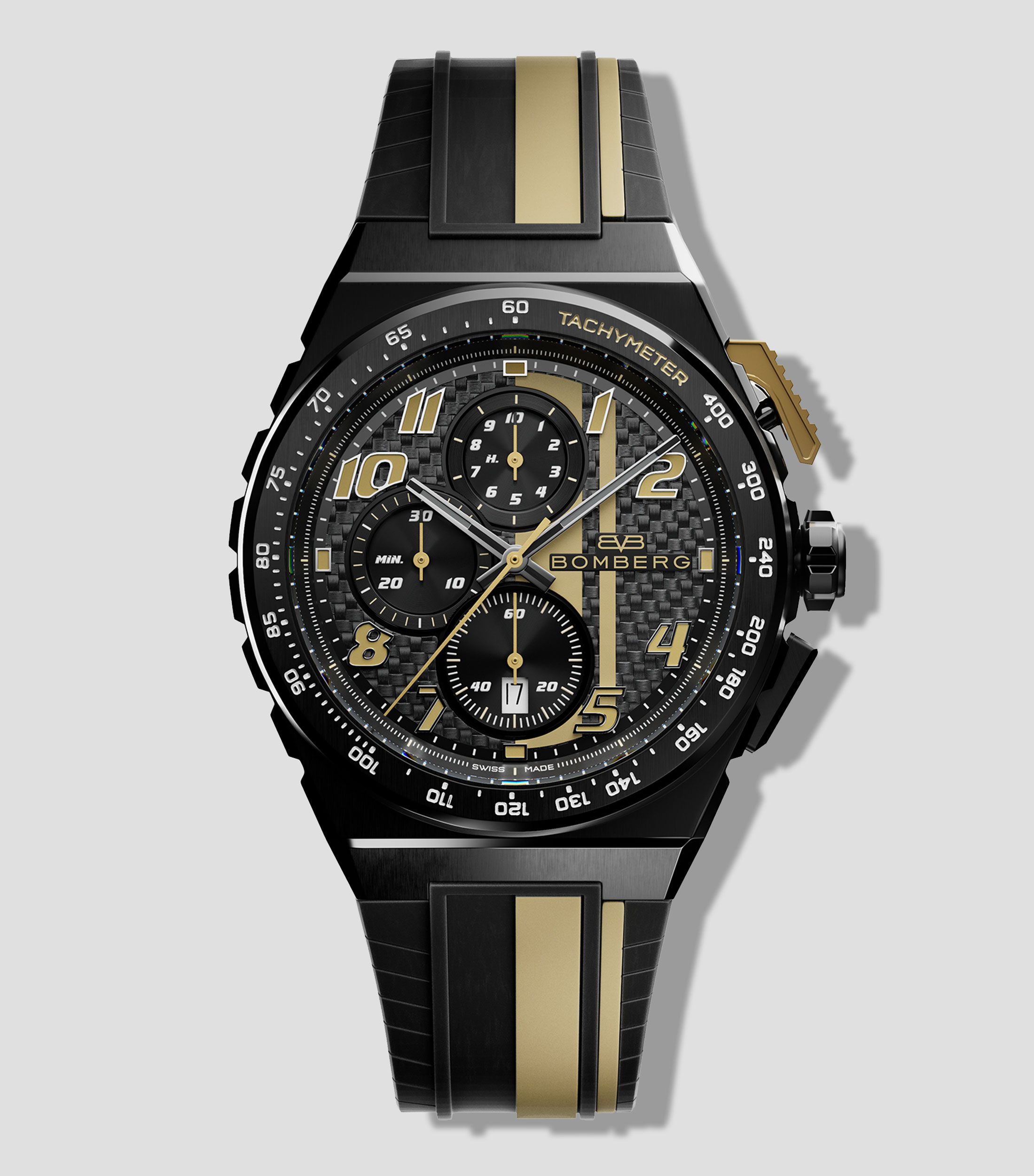 Reloj para Hombre Apex Carbon casual Negro, Dorado