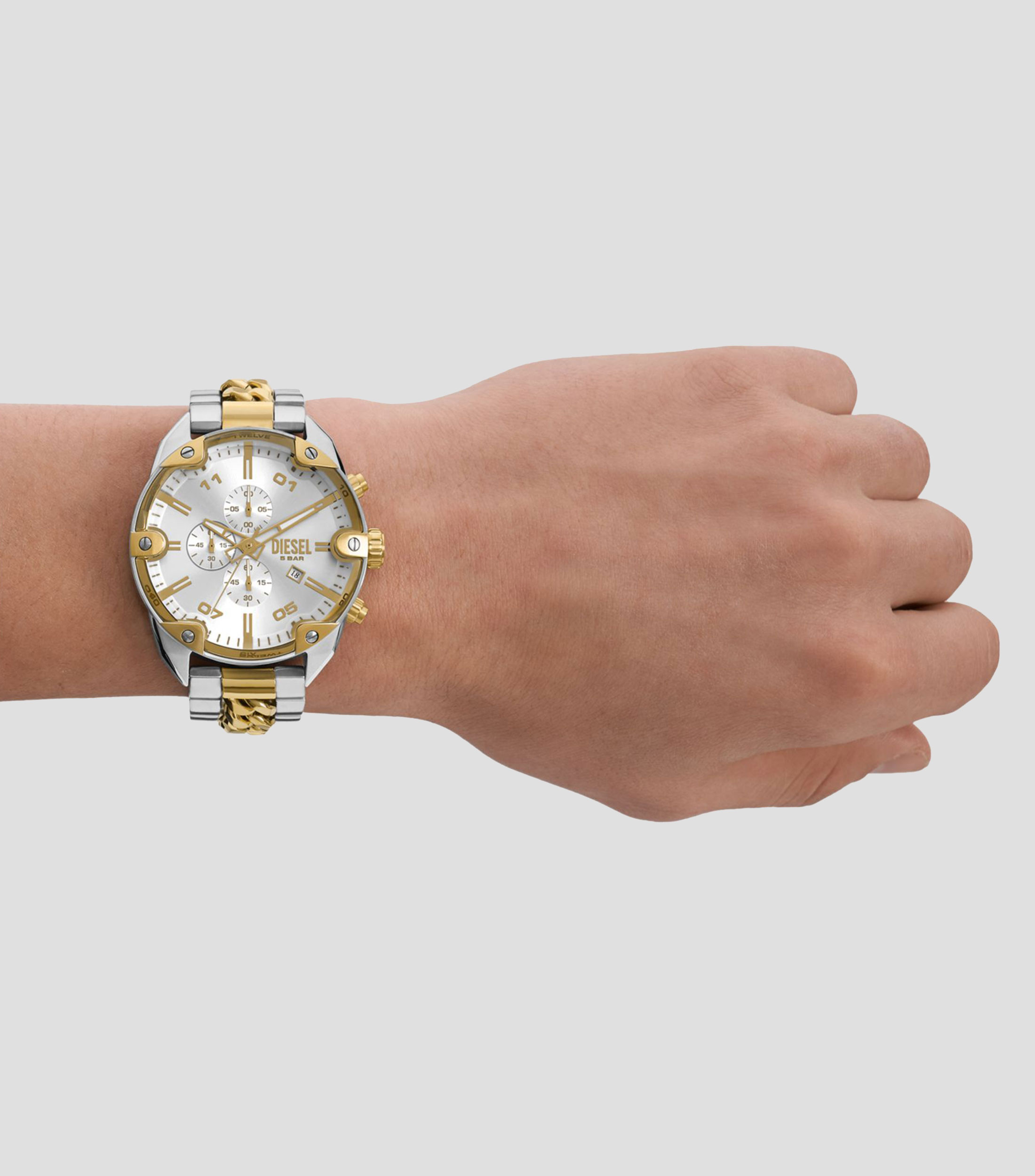 Reloj para Hombre Spiked de Vestir, plata, dorado