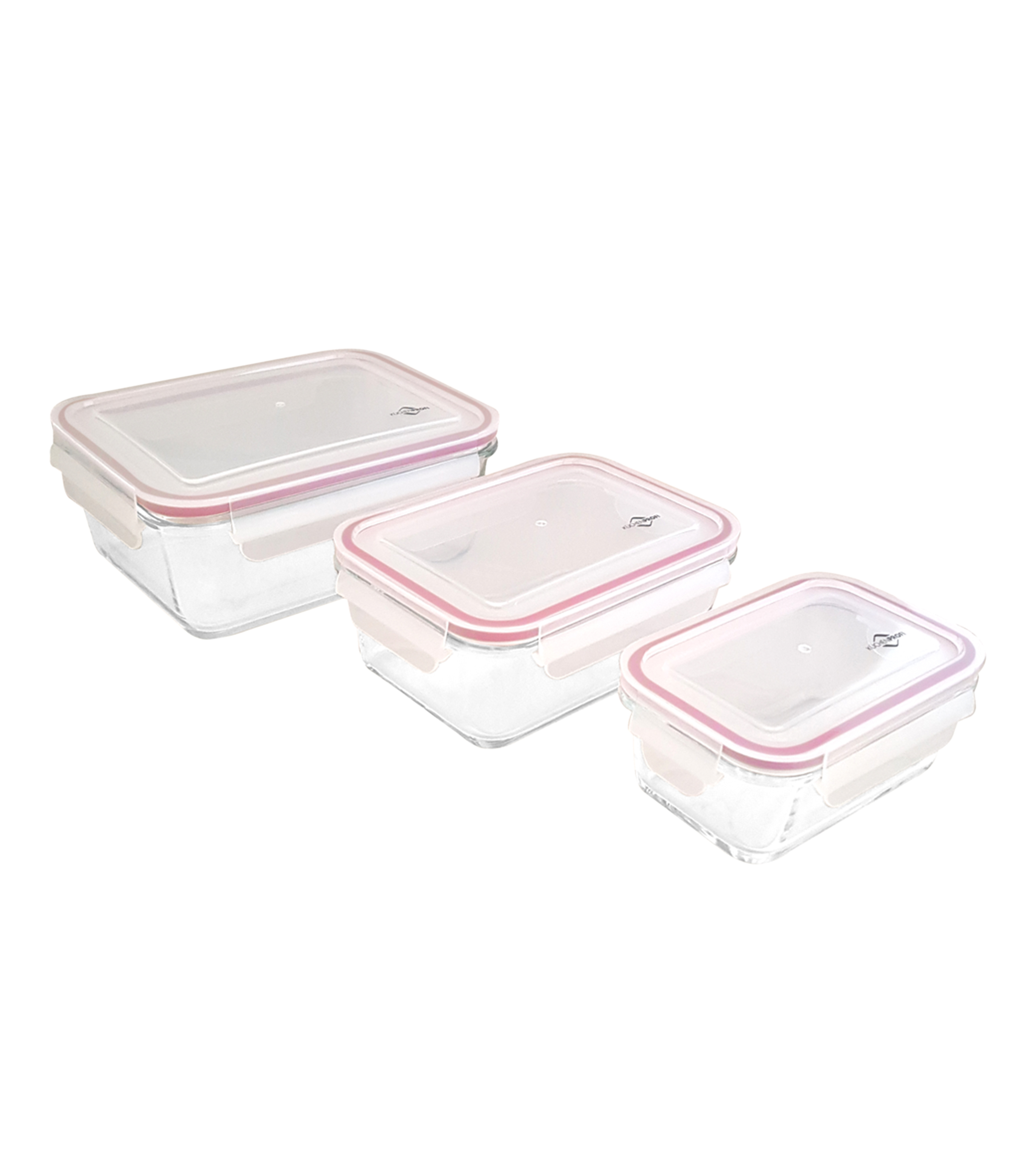 Set 3 Contenedores para Alimento Transparente