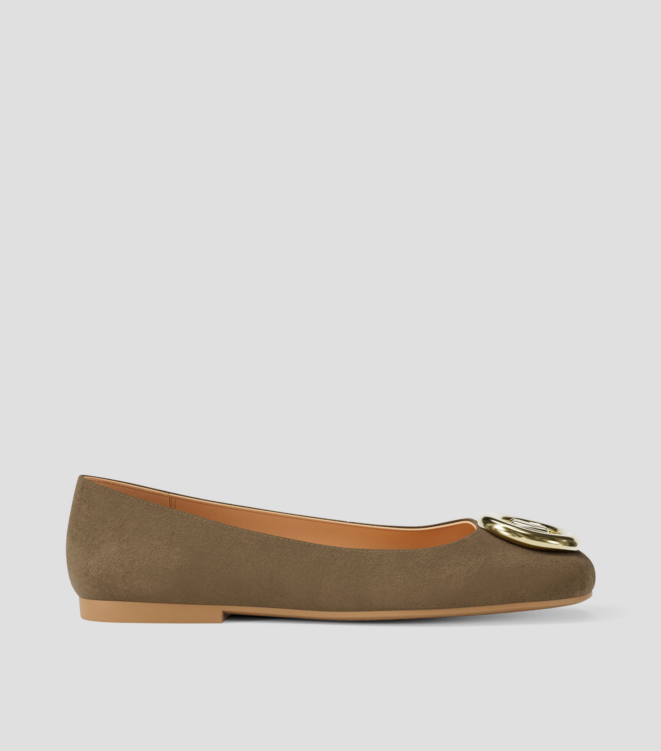 Flats Matilda en piel con monogram Mujer