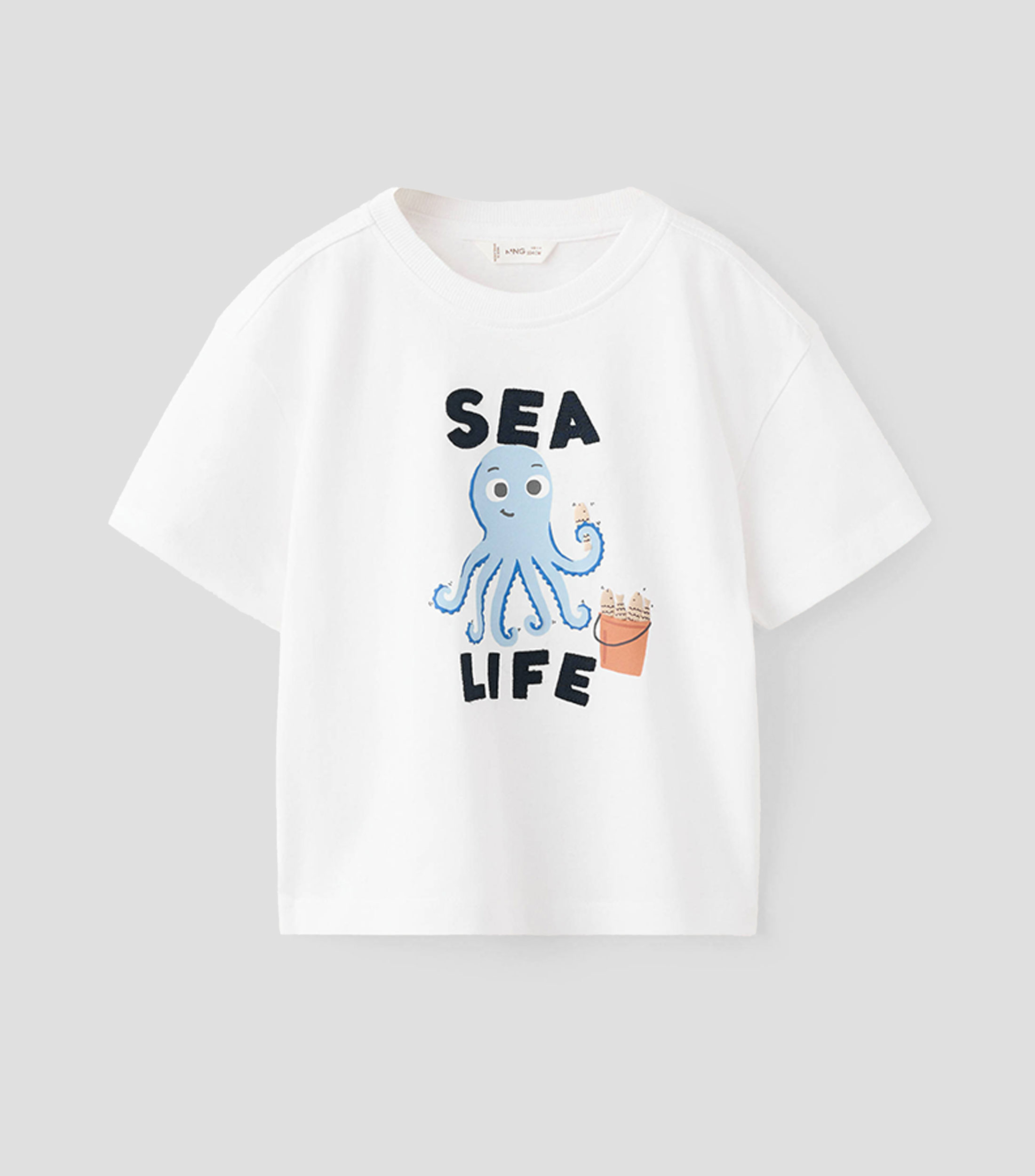 Playera cuello redondo manga corta estampada Niño