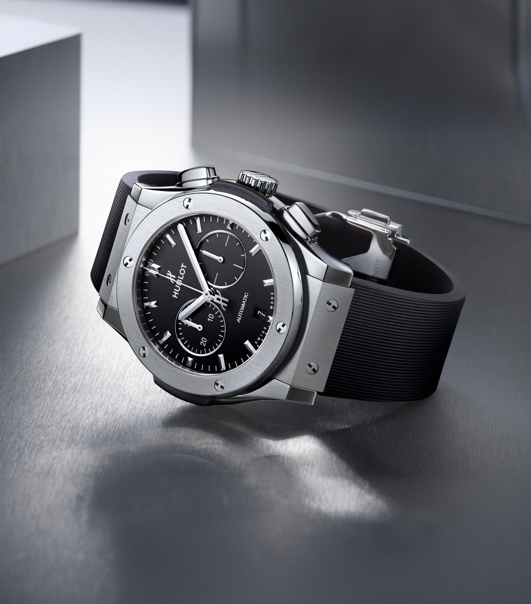 Reloj para Hombre Classic Fusion de vestir Negro, Plateado