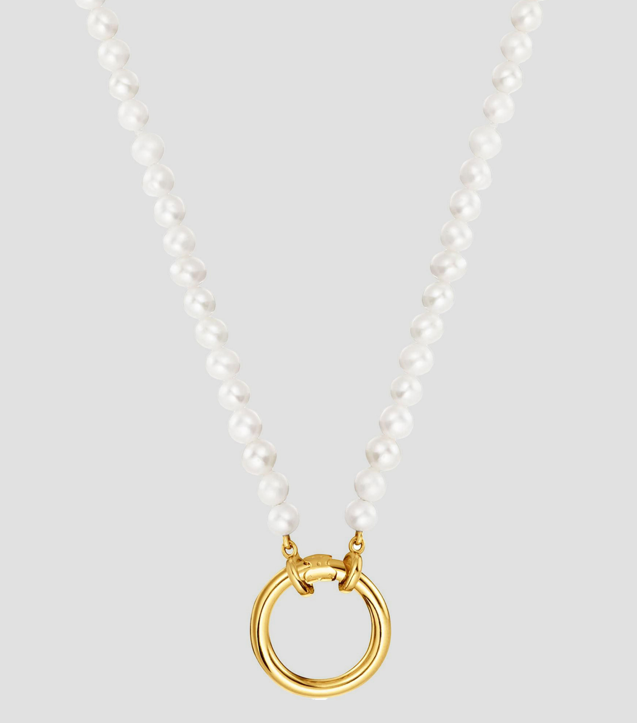 Collar Hold en plata con perlas Mujer