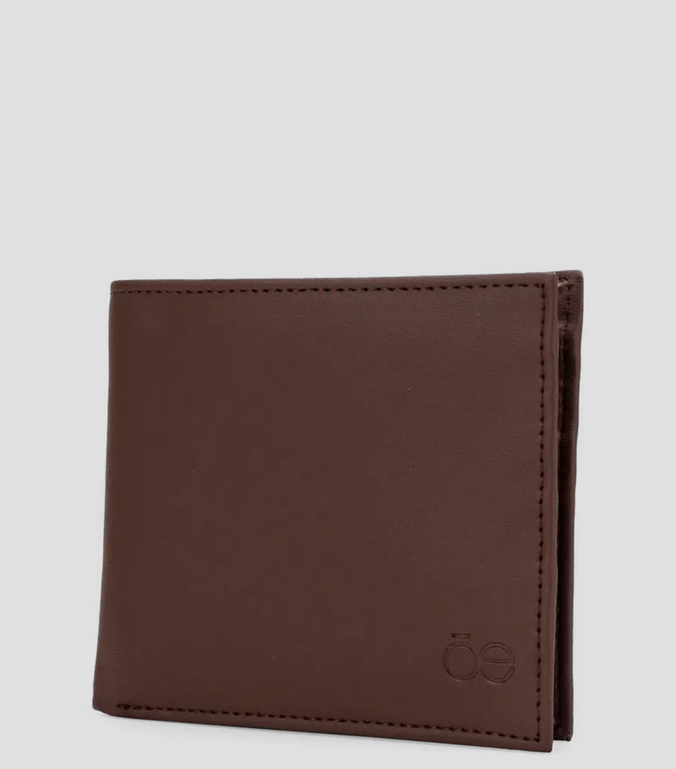 Cartera flap café lisa Hombre