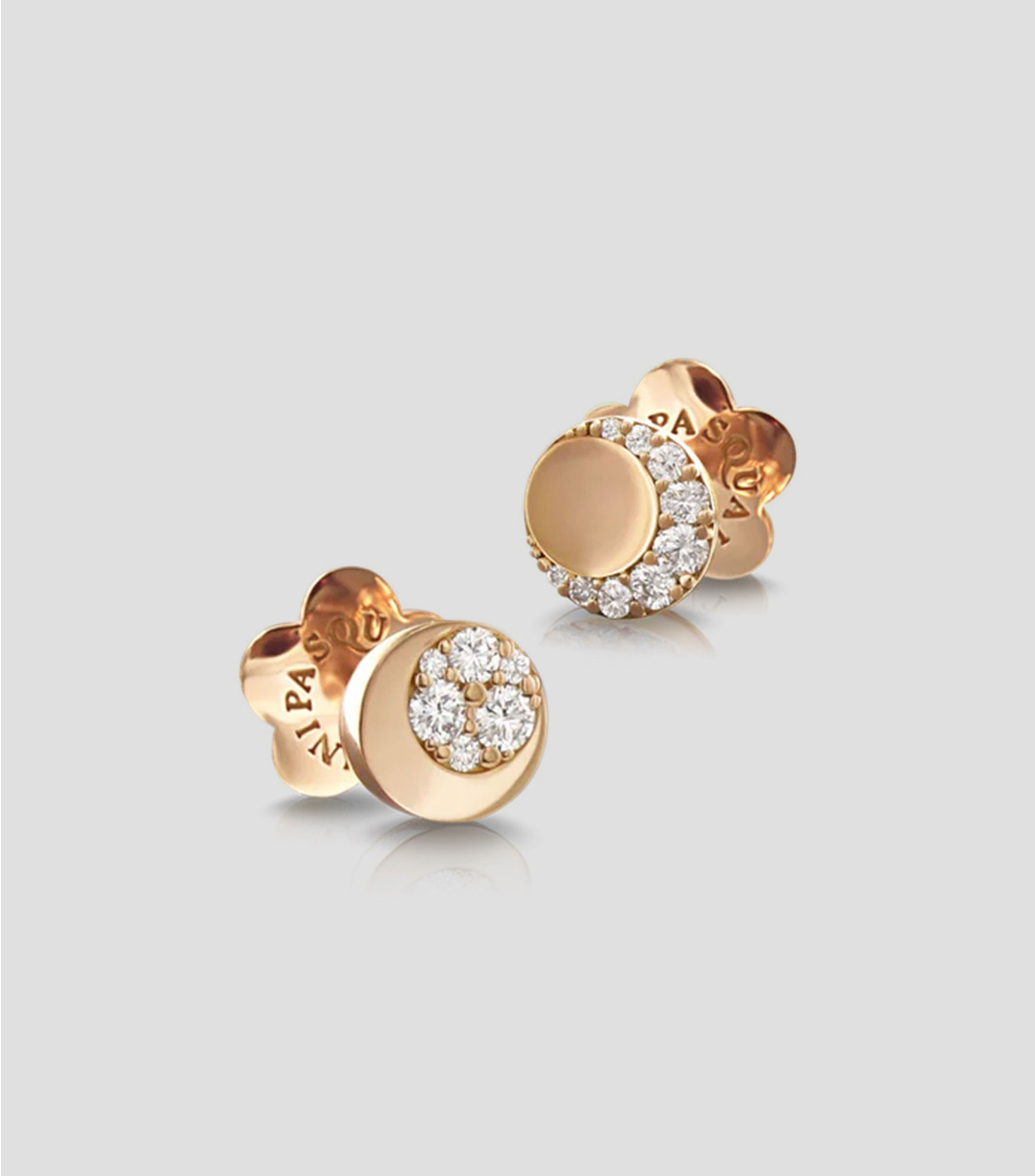Aretes en oro rosa de 18 Kilates Luce Mujer