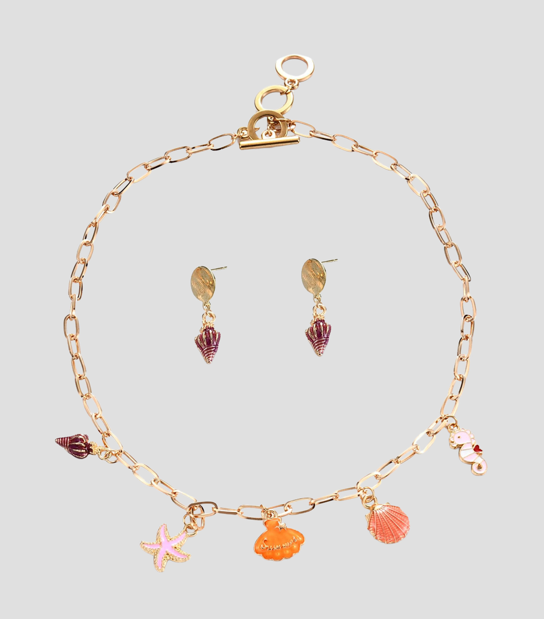 Set de collar y aretes Mujer
