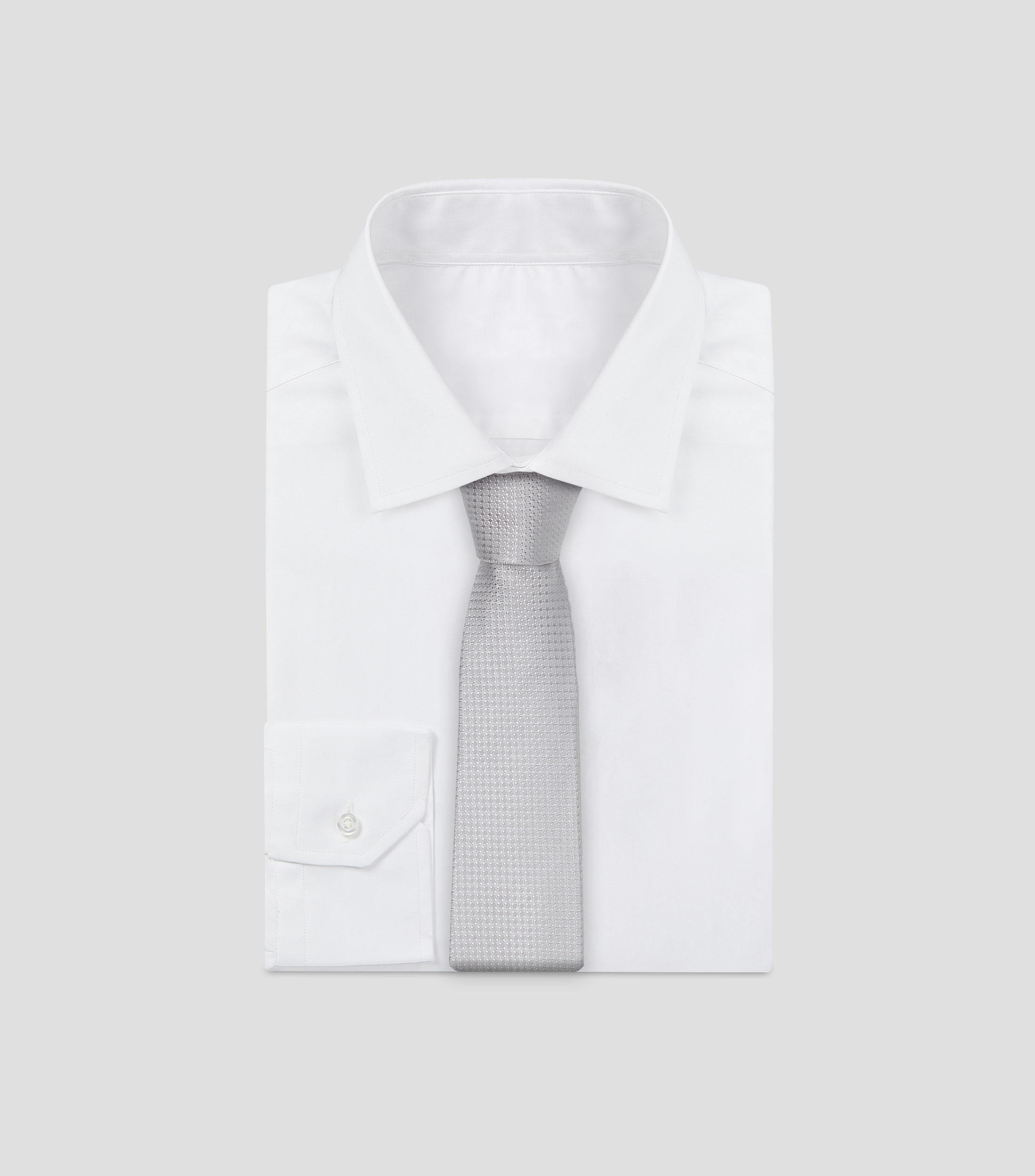 Corbata ancha de seda con microdiseño