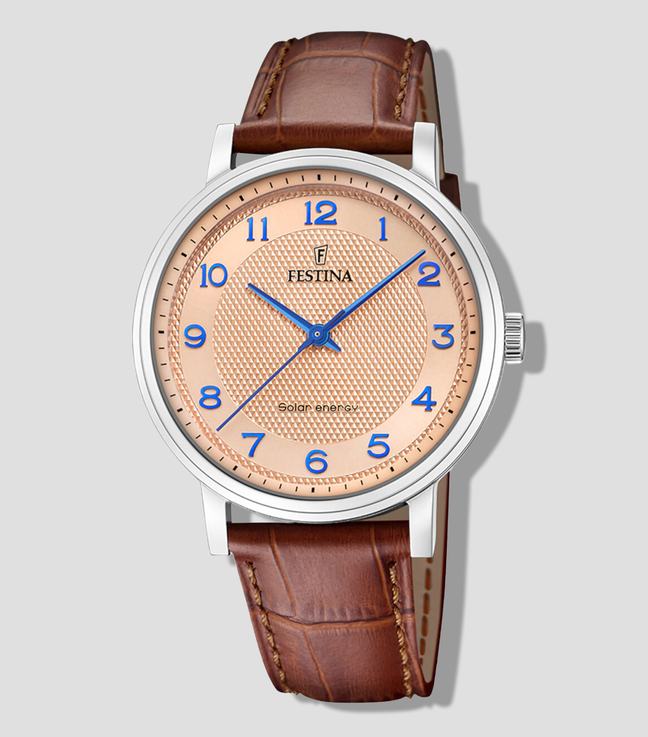 Reloj para Hombre Solar Energy De Vestir Oro Rosa, Plateado