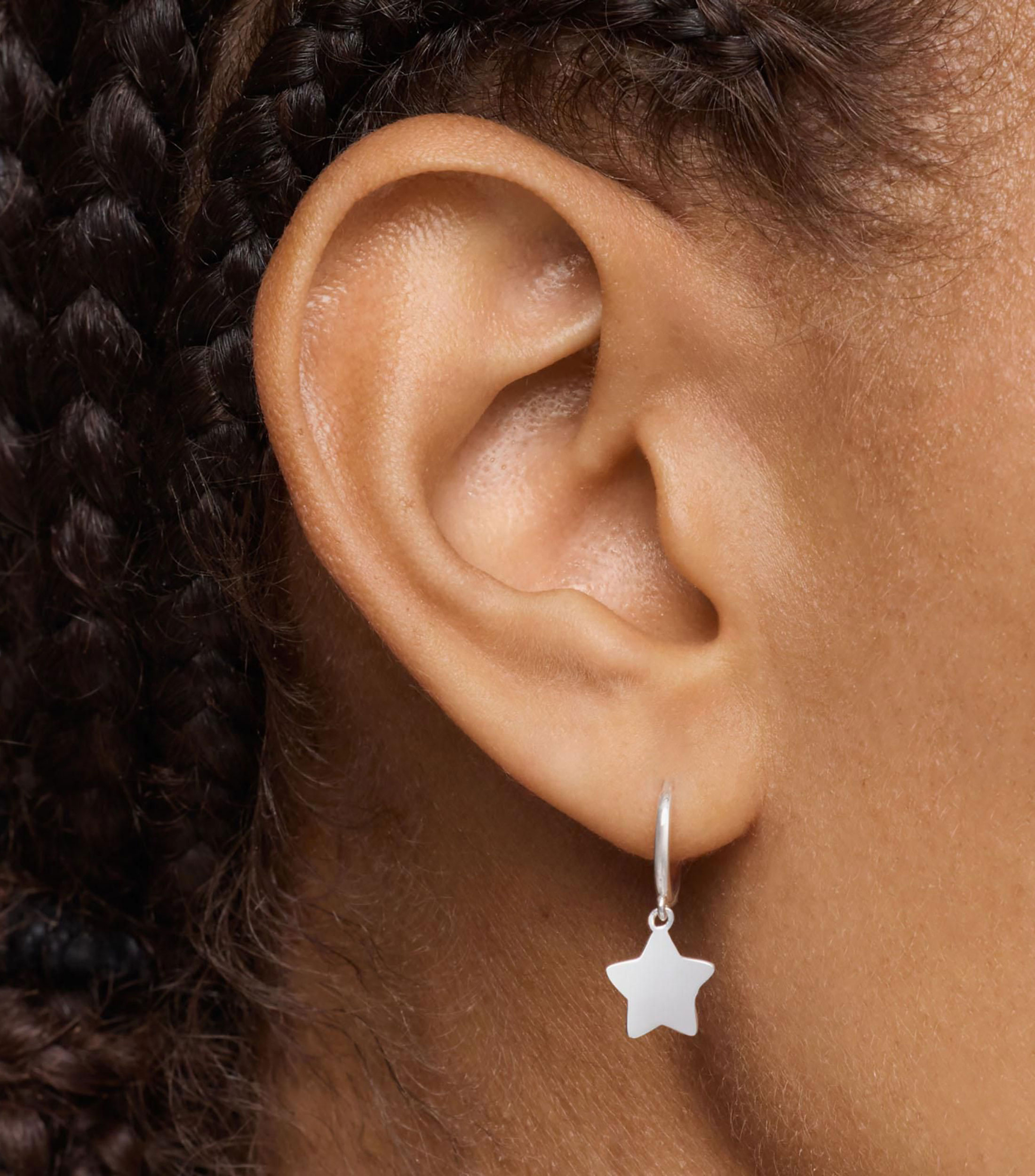 Aretes en plata .925 estrella Motivos Mujer
