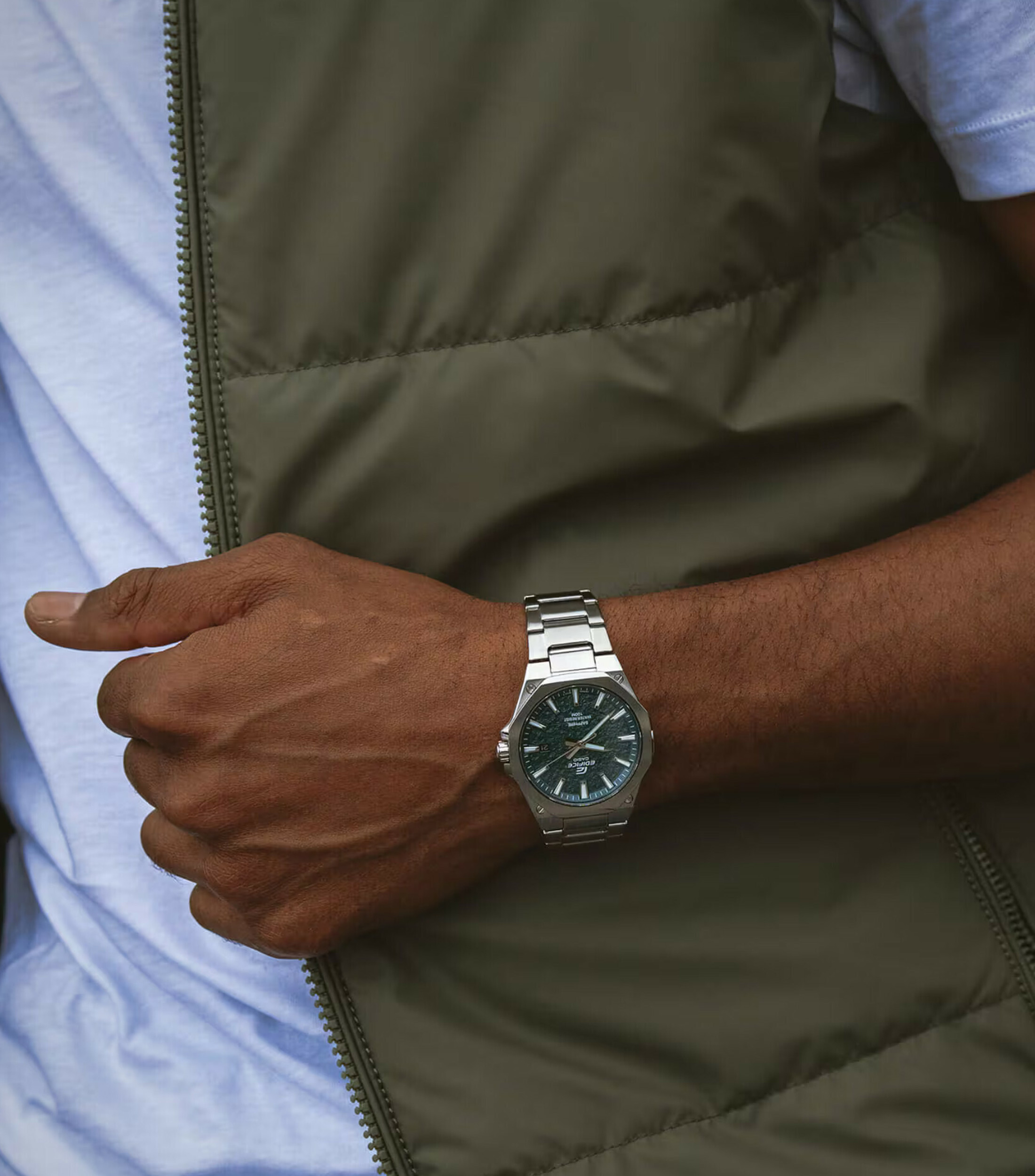 Reloj para Hombre Edifice Casual Plateado