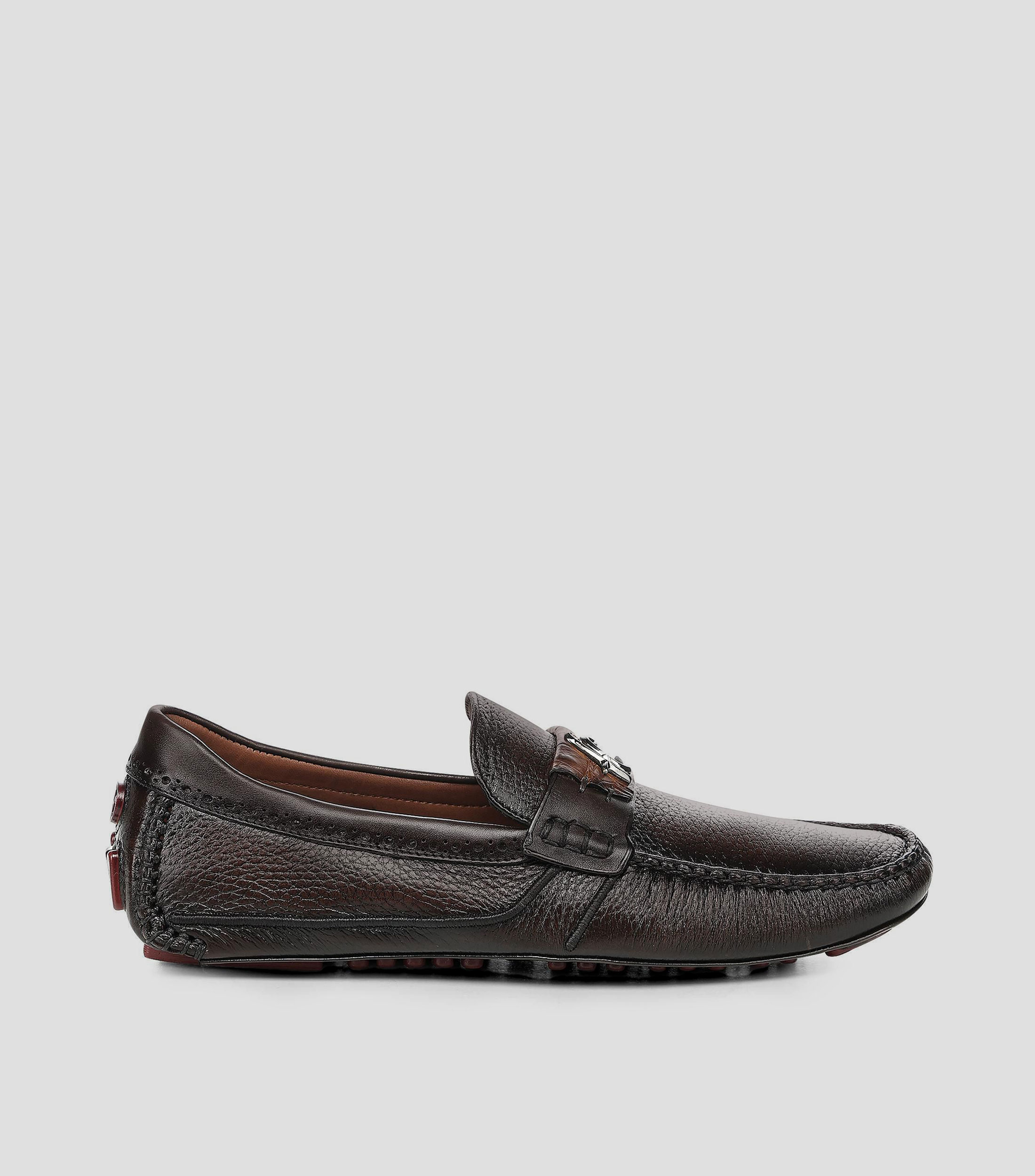 Mocasines en piel genuina lisos Hombre