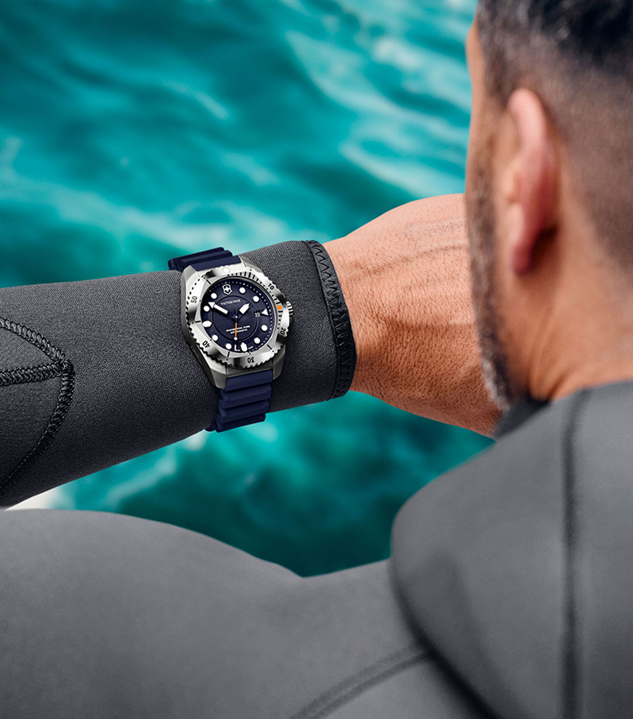 Reloj para Hombre Dive Pro Casual, Plateado, Azul