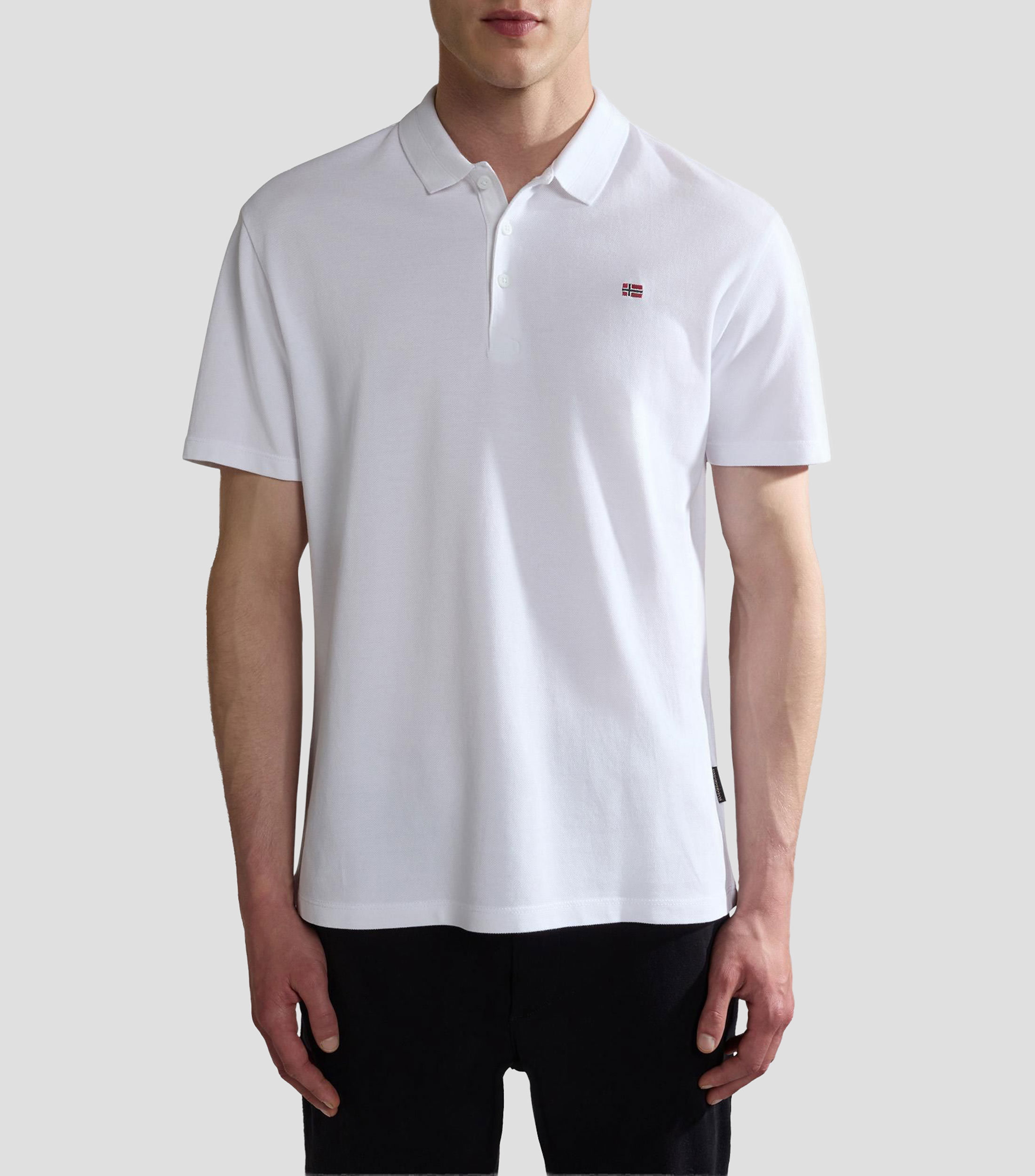 Playera tipo polo manga corta Ealis lisa Hombre