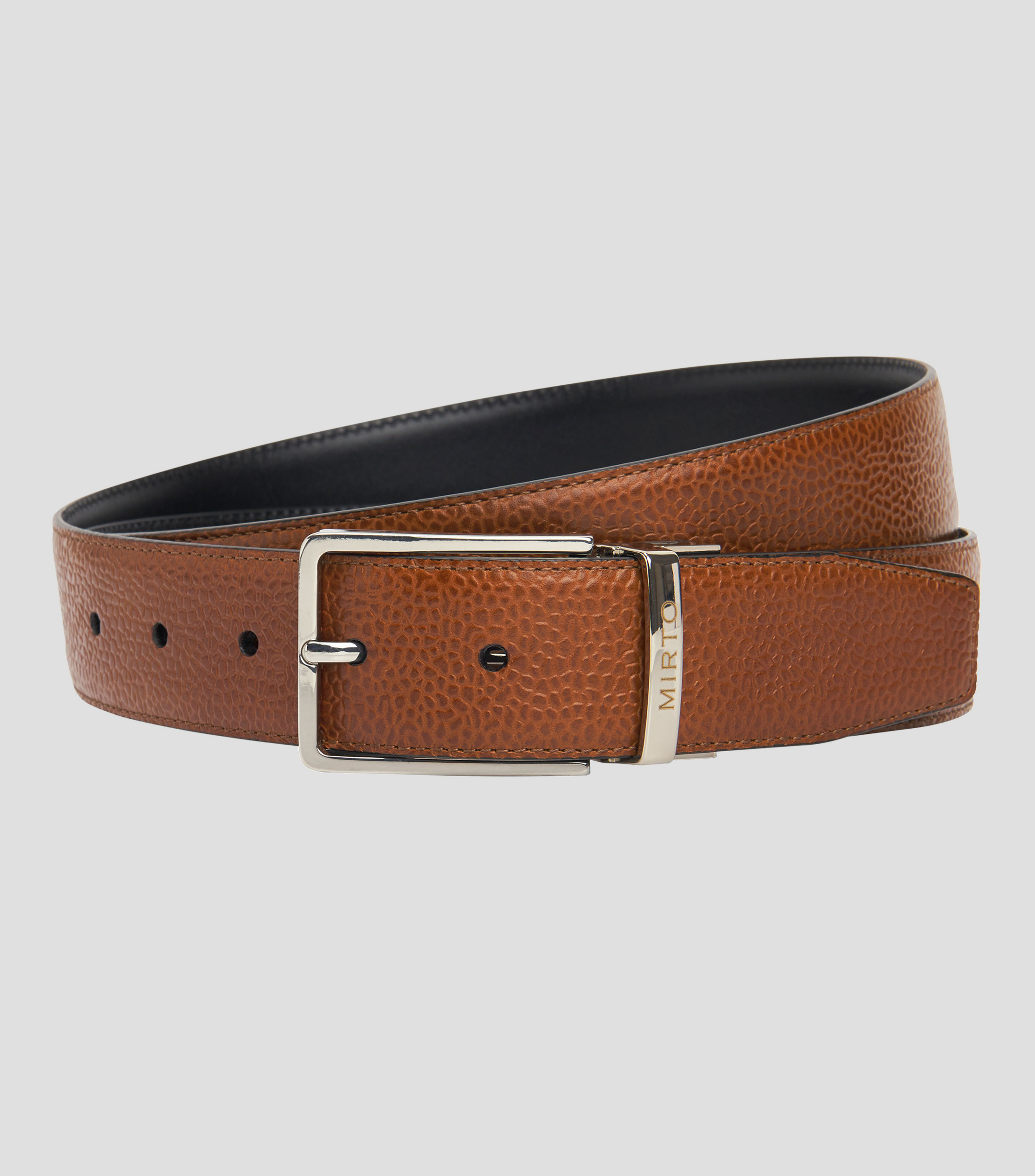 Cinturón reversible en piel, De Vestir Hombre