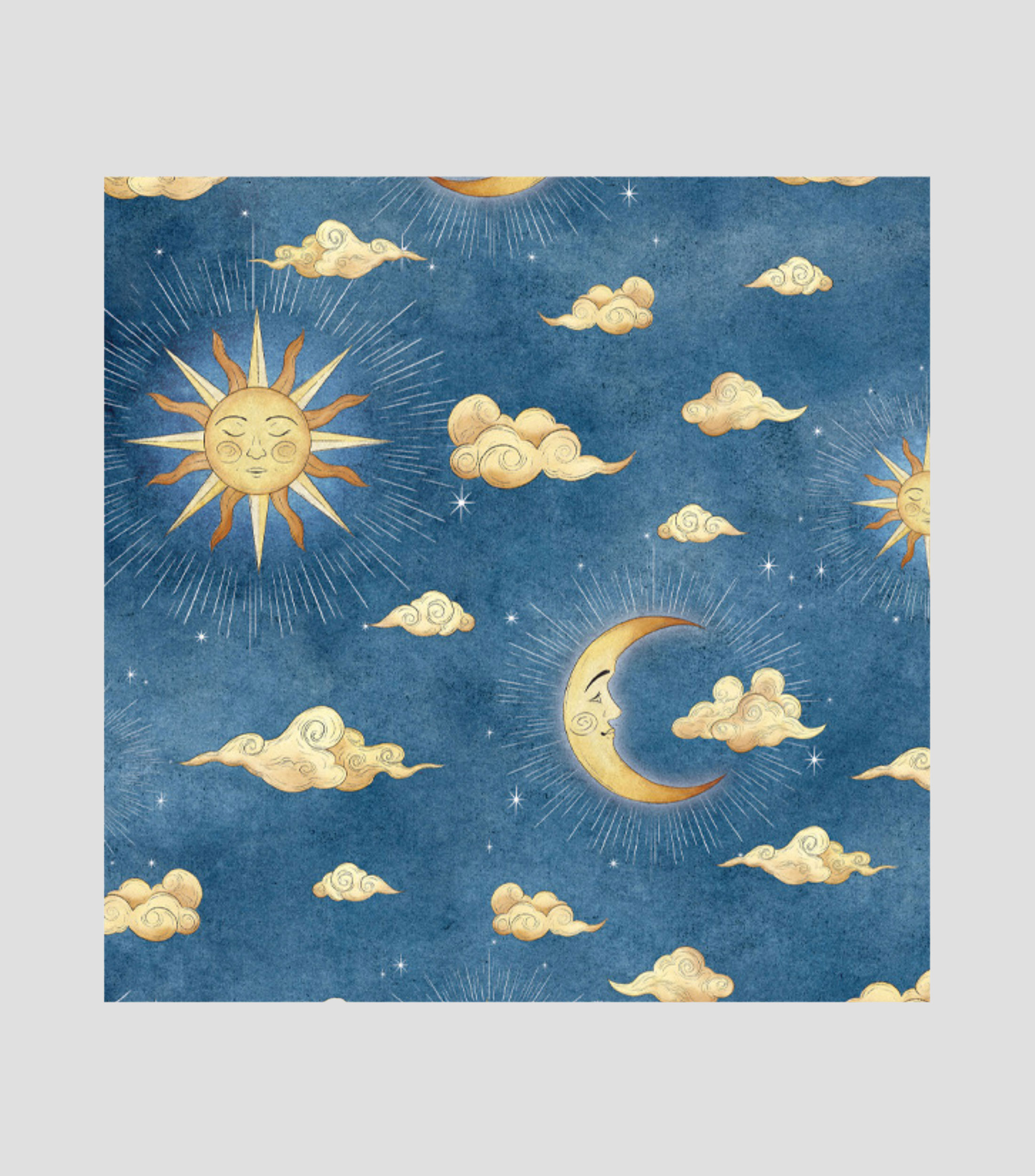 Pliego de papel para envolver Sol y Luna