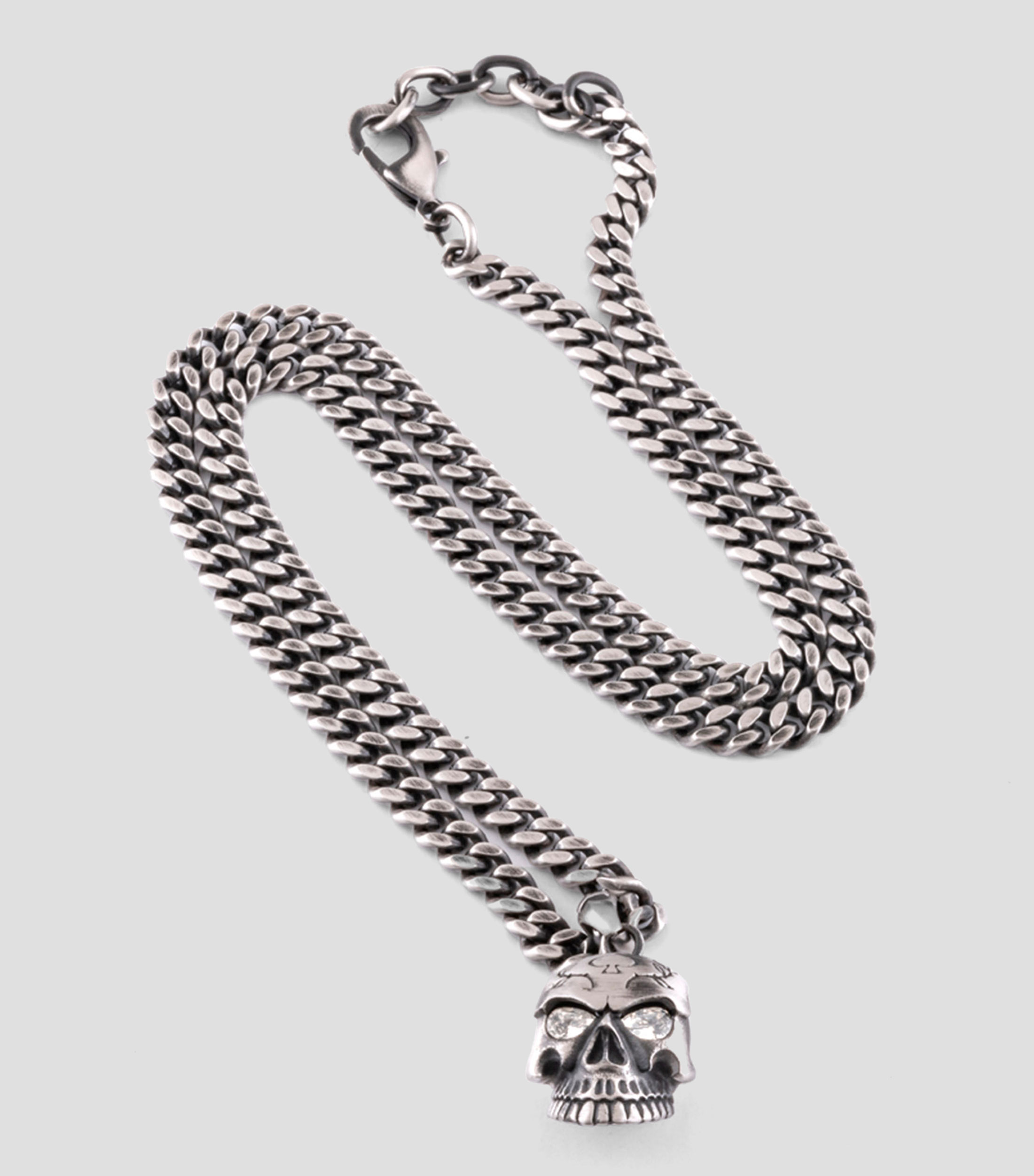 Dije de Calavera con Incrustacion Joyeria Acero Hombre
