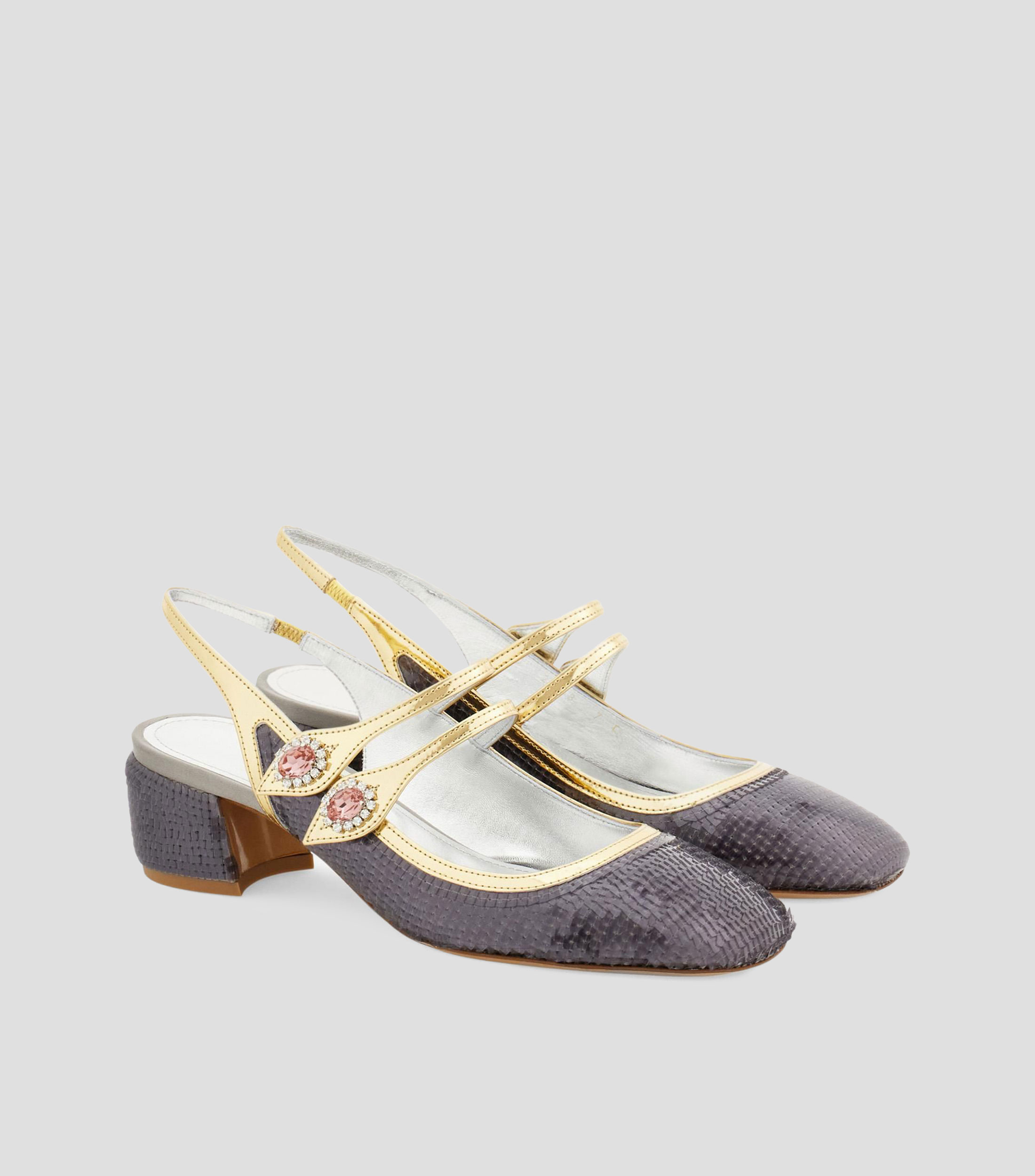 Slingbacks con cristales Mujer