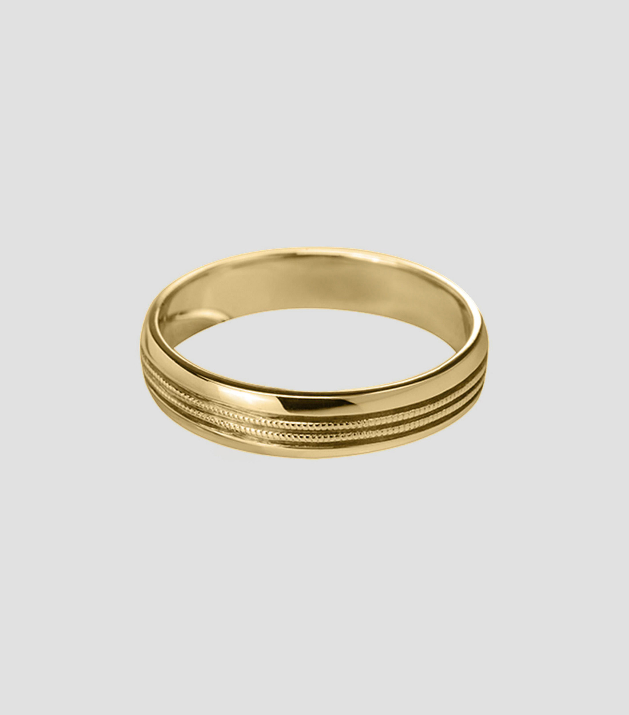 Argolla matrimonial en oro amarillo de 14 kilates Hombre