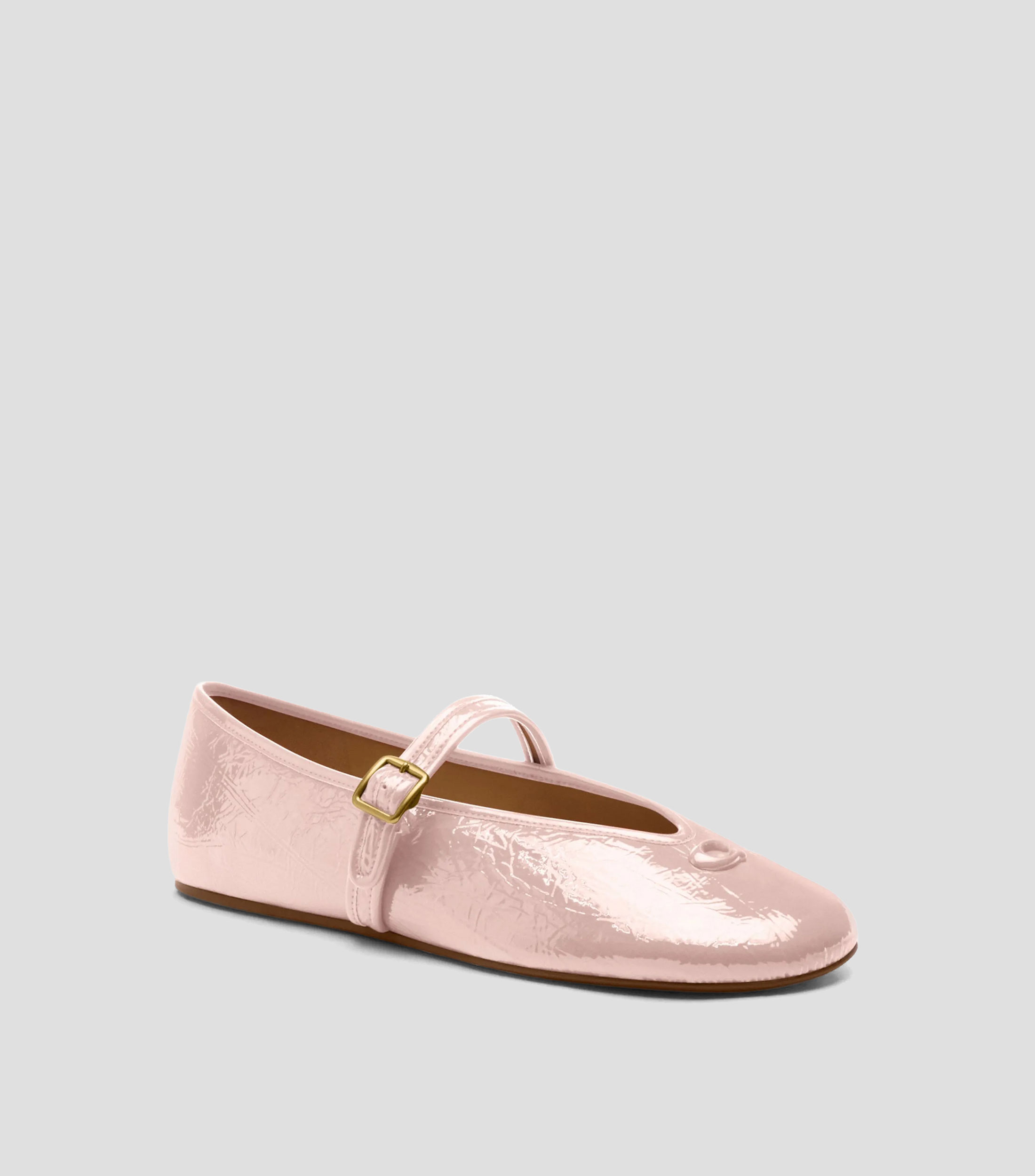 Flats Sculpted Crinkle en piel Mujer