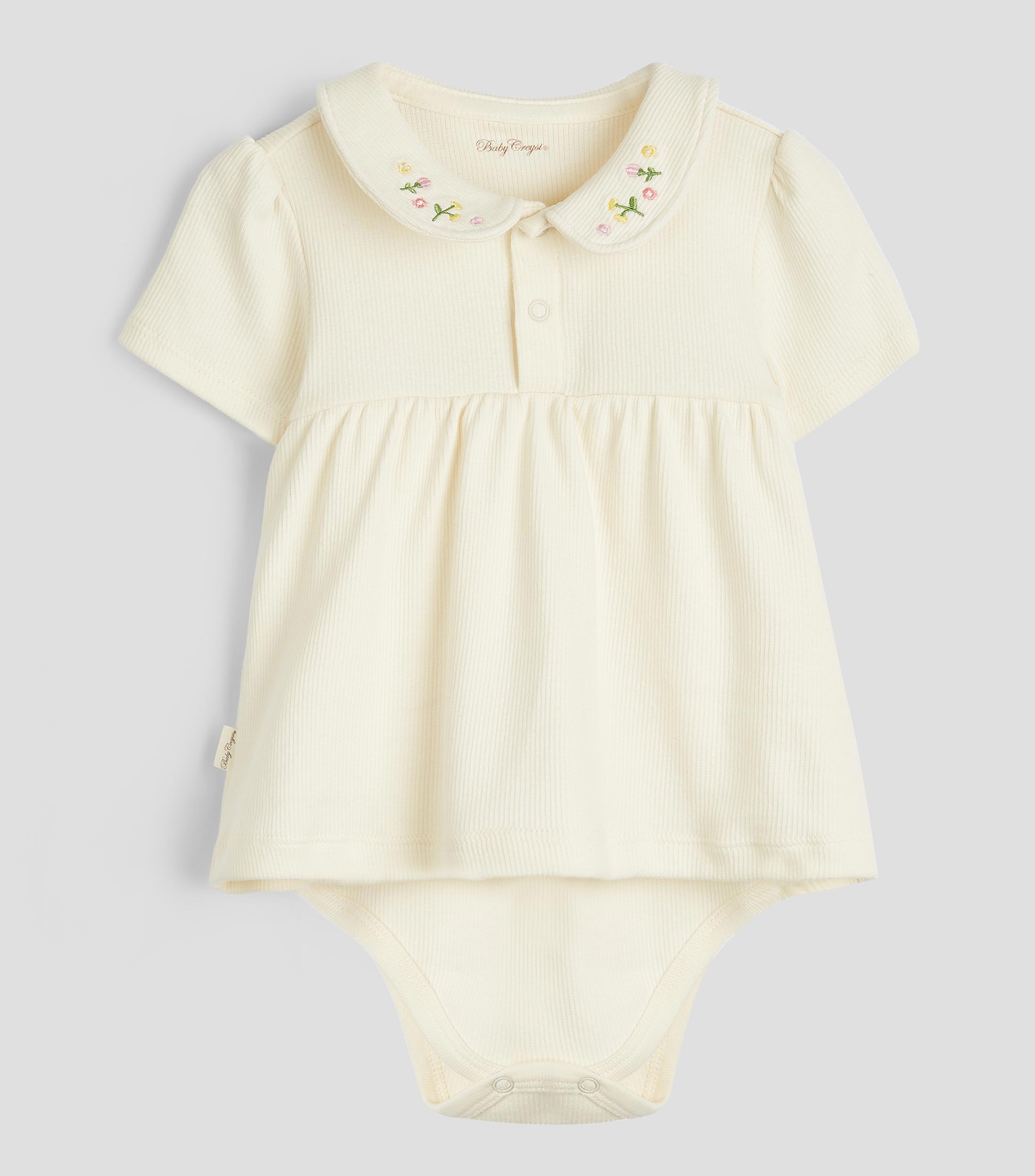 Vestido Pañalero manga corta liso Bebé