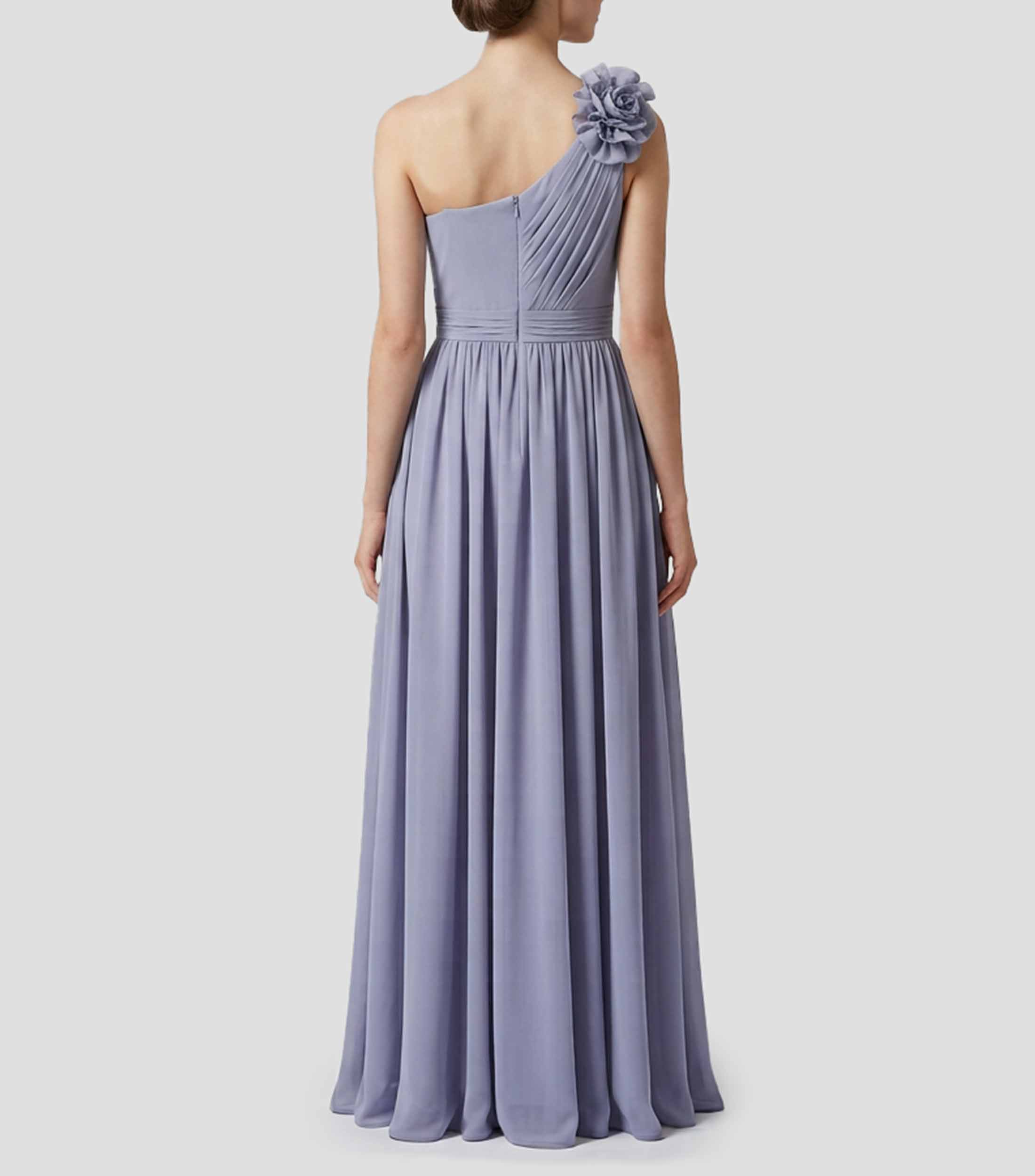 Vestido largo de fiesta liso Mujer