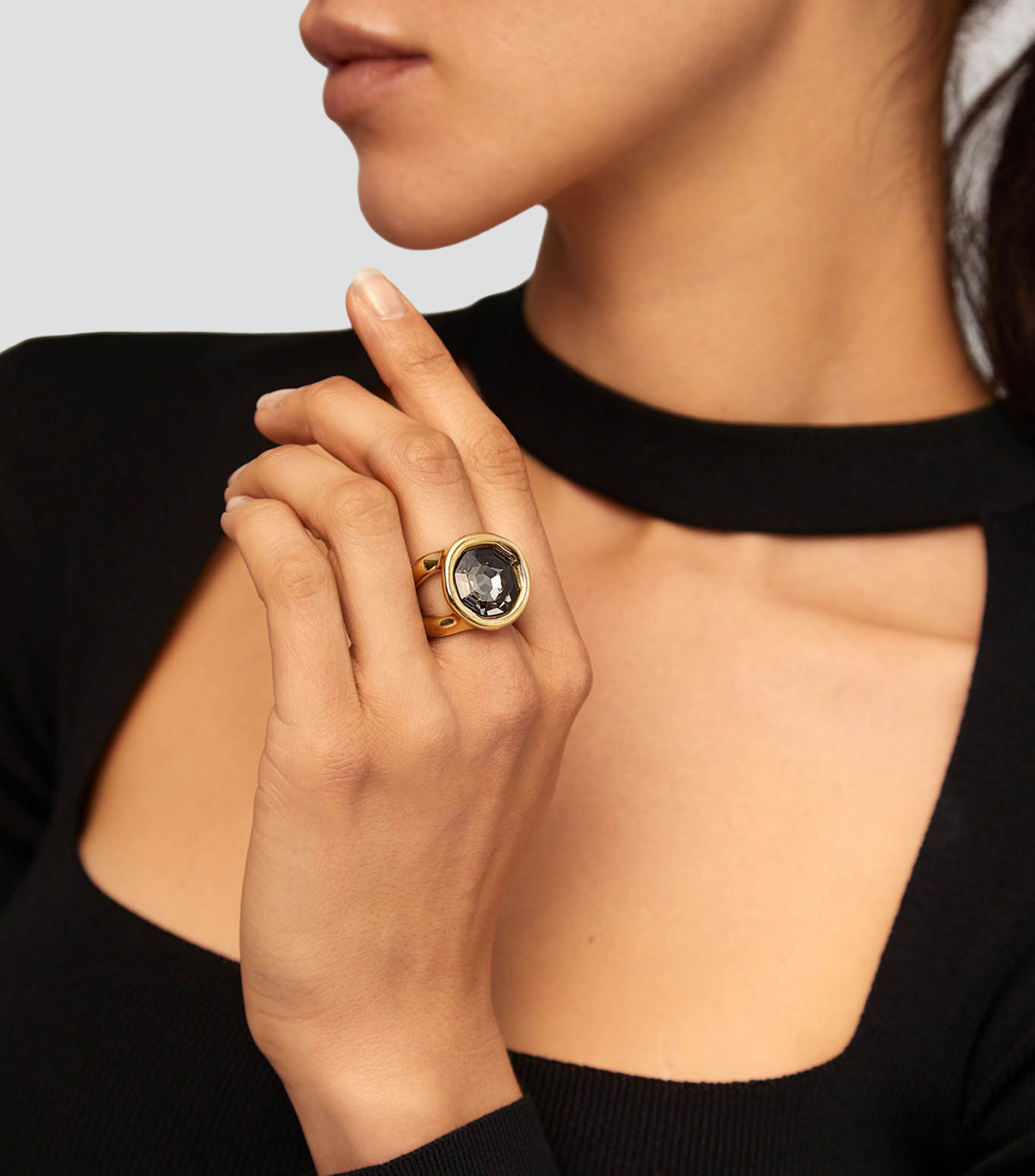 Anillo con cristal Mujer