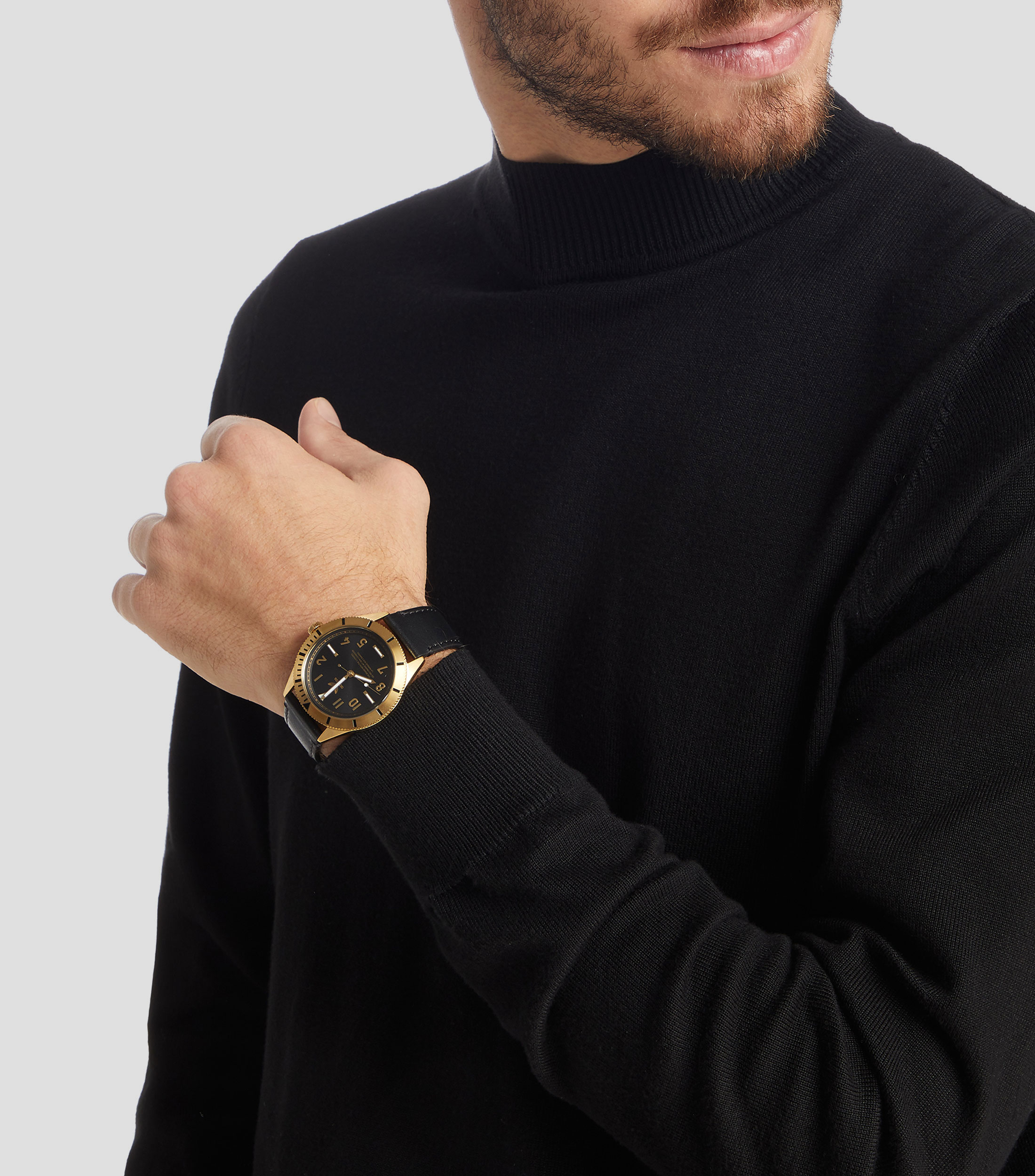 Reloj unisex Fashion Edition Three Sustent 41 mm casual, Dorado