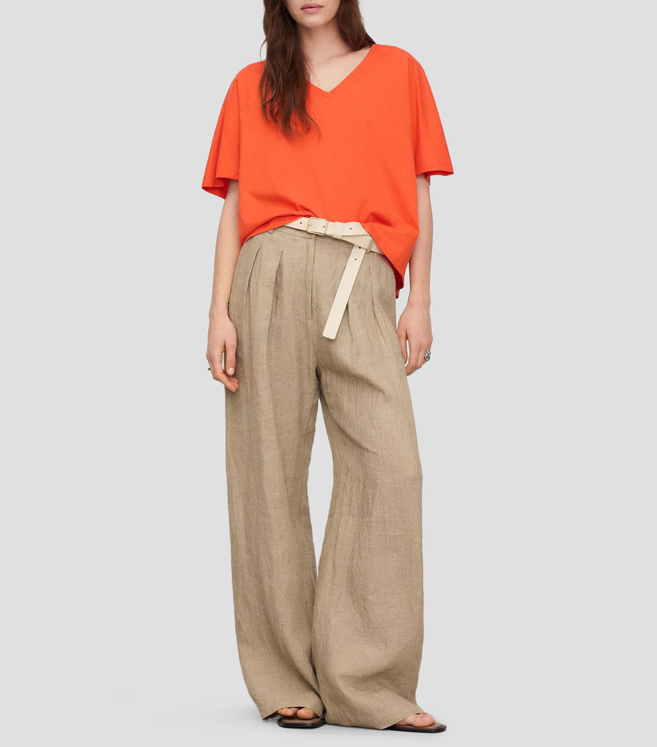 Blusa lisa con manga corta PYRATEX Mujer