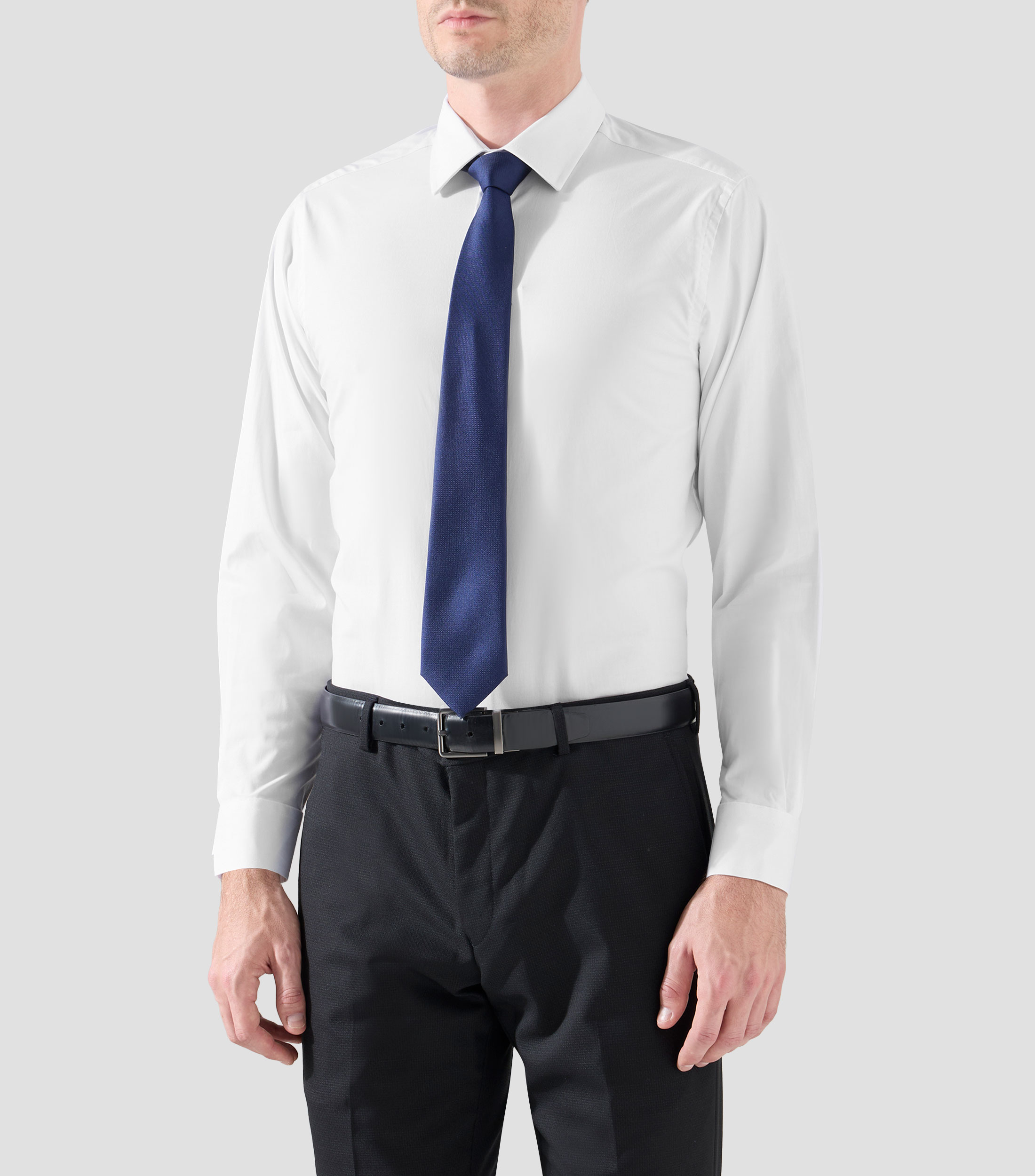 Camisa lisa manga larga Hombre
