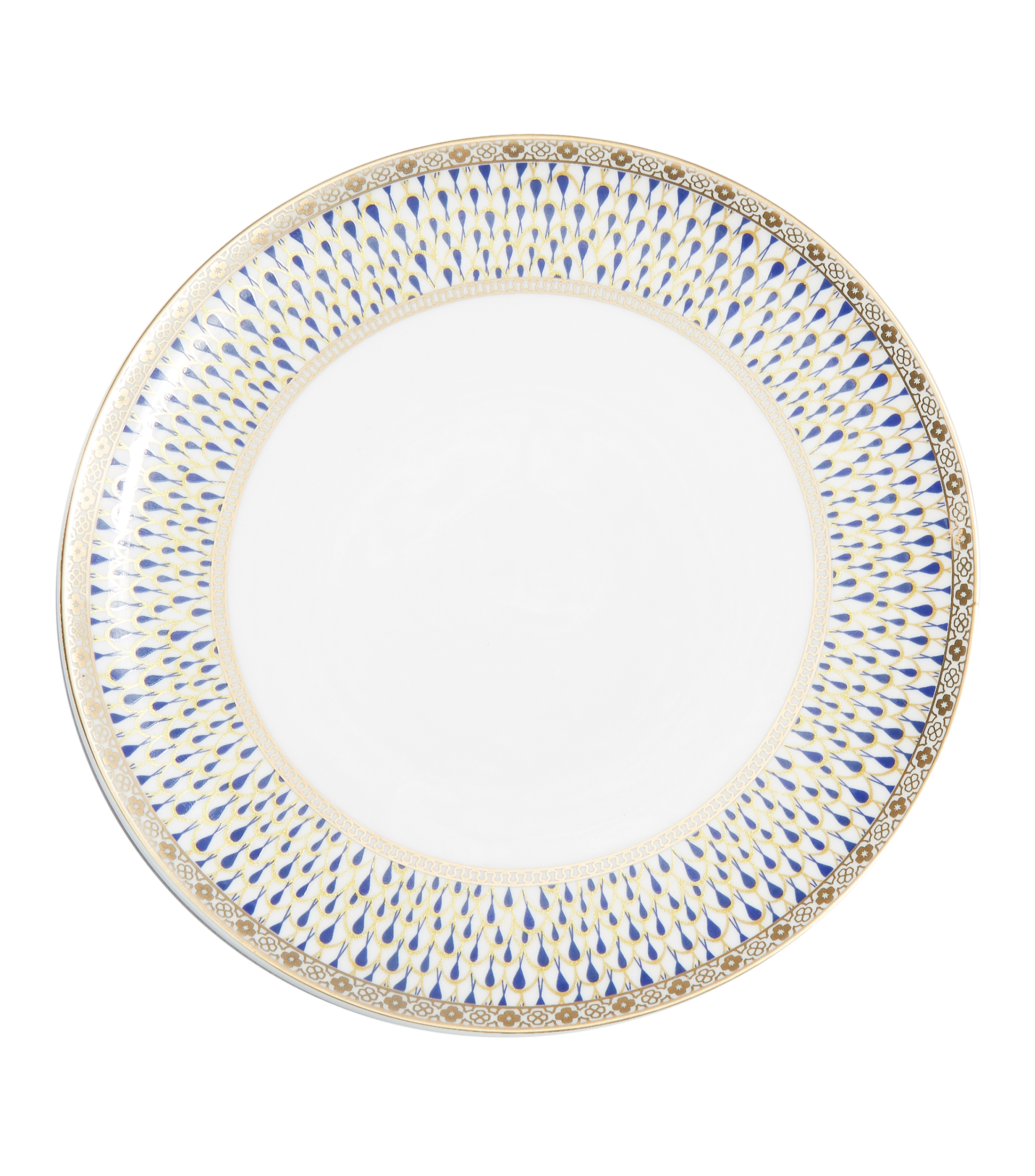 Plato para Pan Alexia con plumas de pavo real