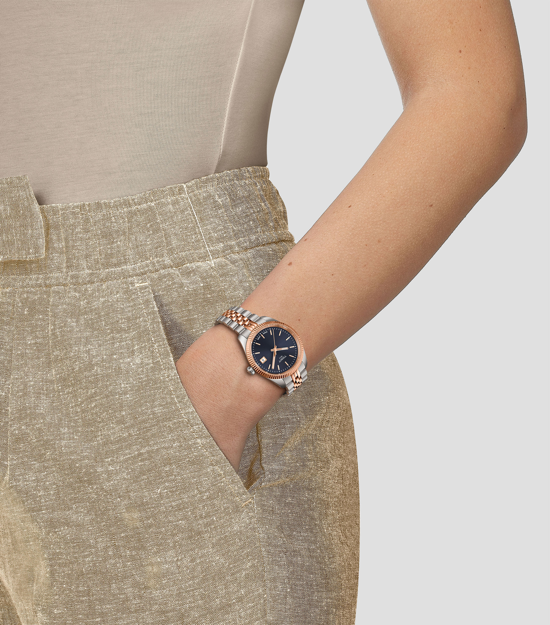 Reloj para Mujer Ballade Casual Azul, Oro Rosa