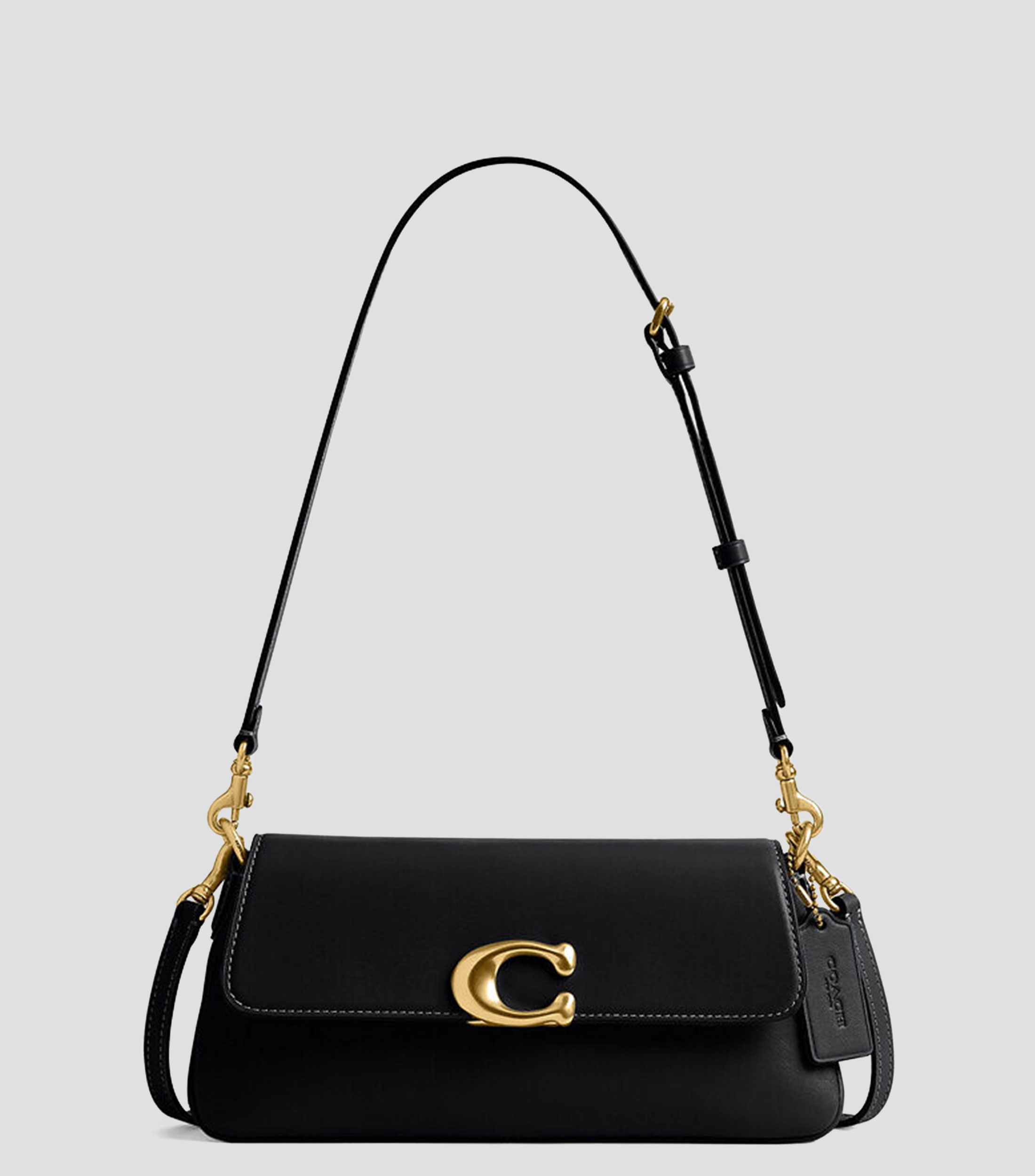 Bolsa shoulder Jet en piel negra Mujer