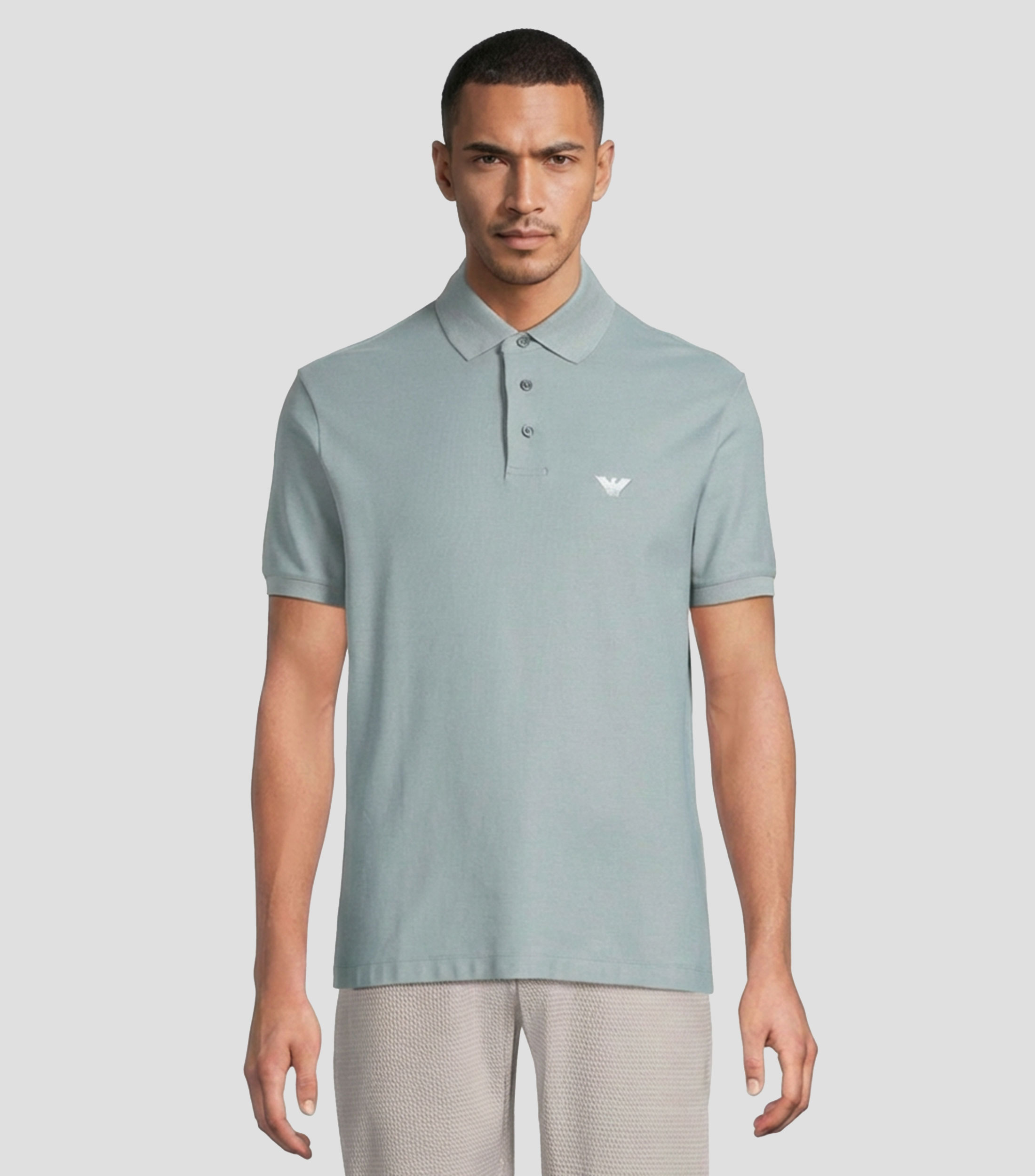 Playera tipo Polo manga corta lisa Hombre