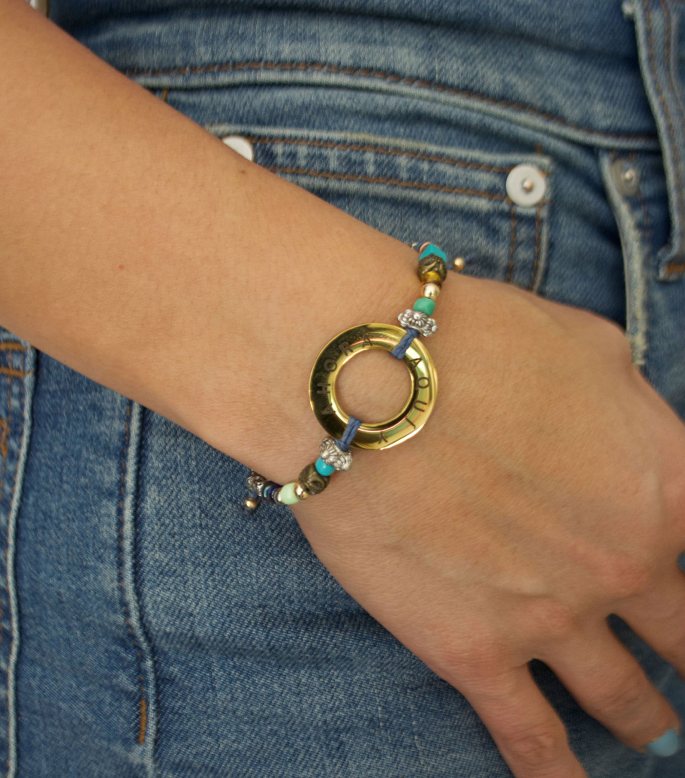 Pulsera con placa Aquí y Ahora Mujer