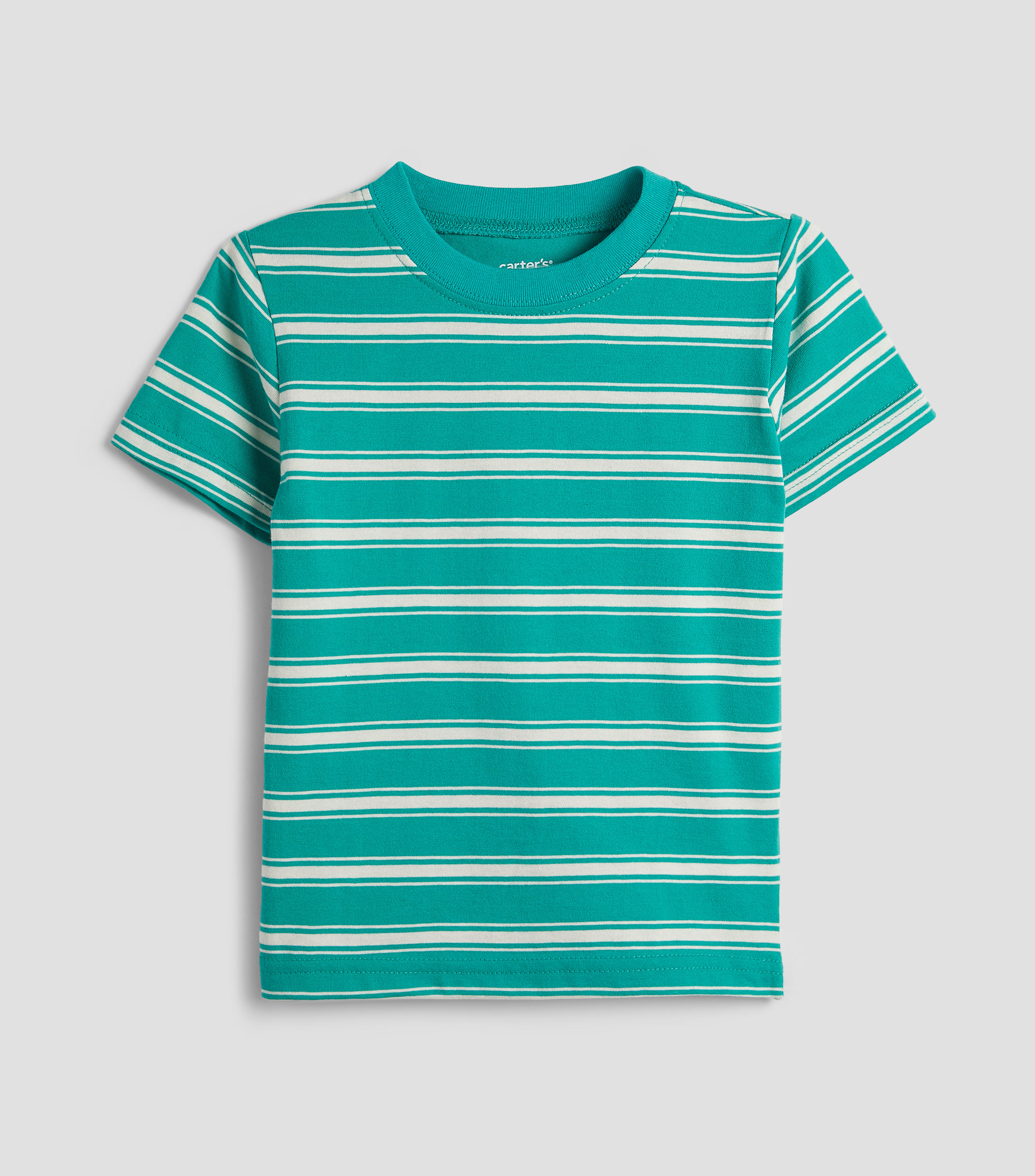 Playera cuello redondo manga corta rayas Niño