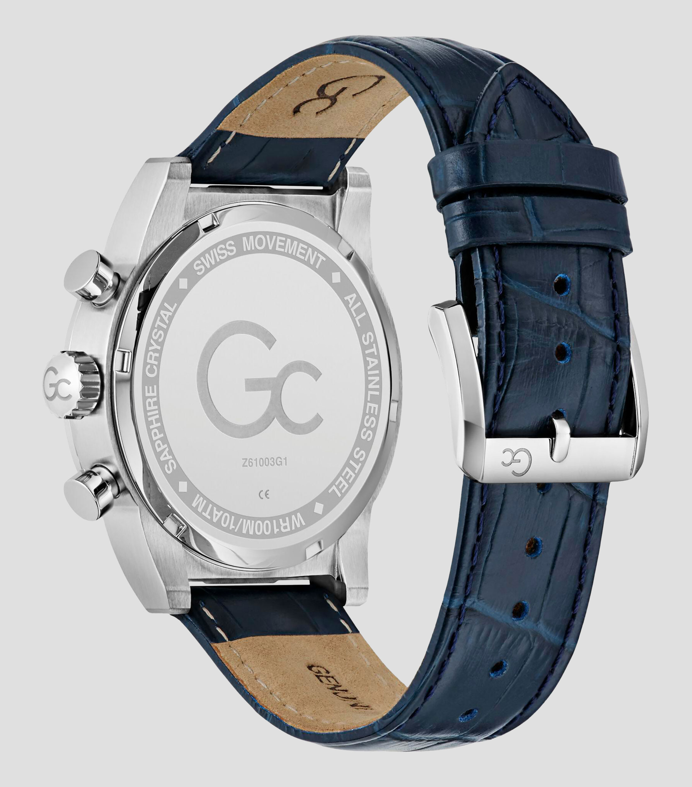 Reloj para Hombre Gc Gallant Casual Beige, Plateado