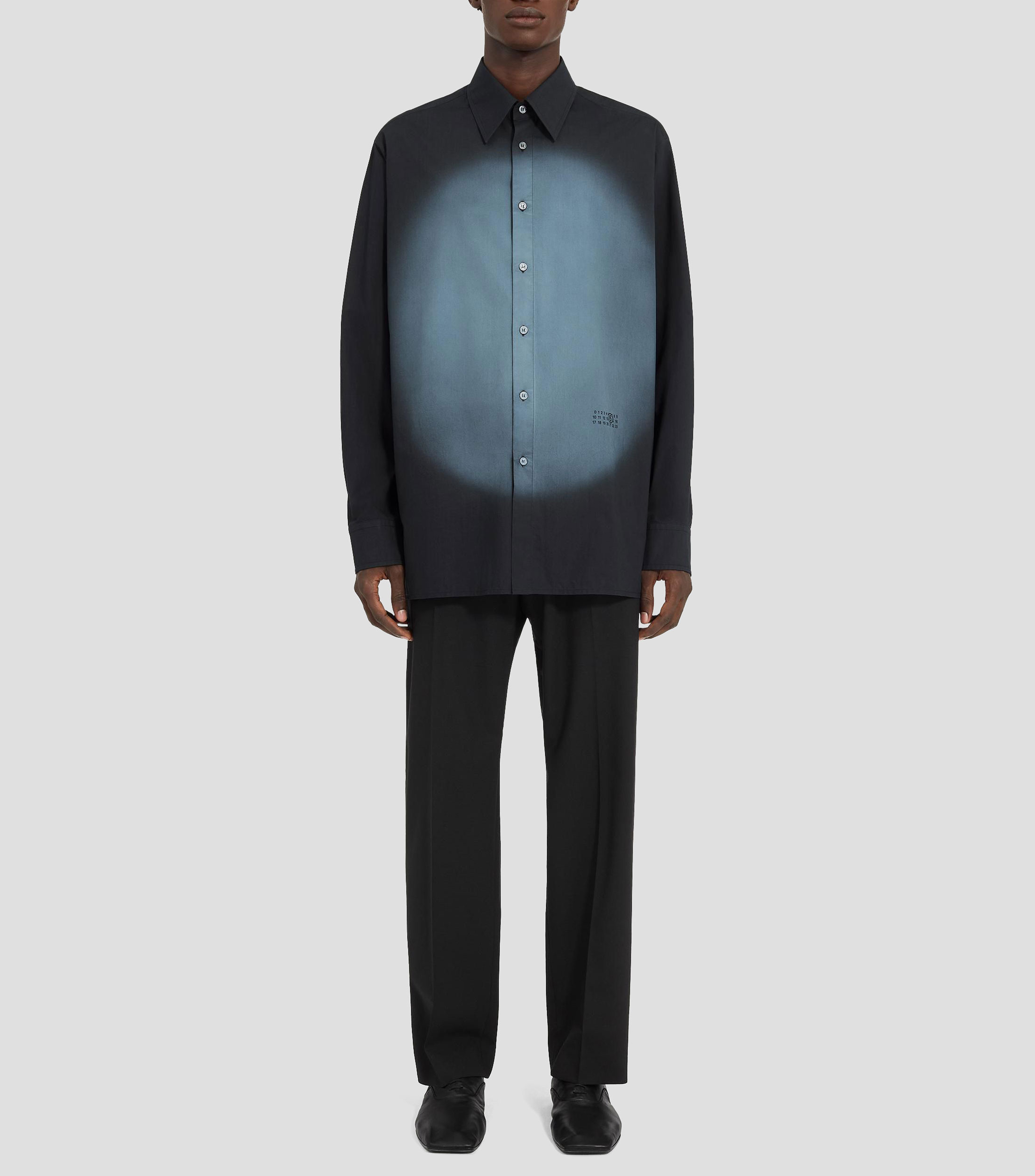 Camisa estampada con manga larga Hombre