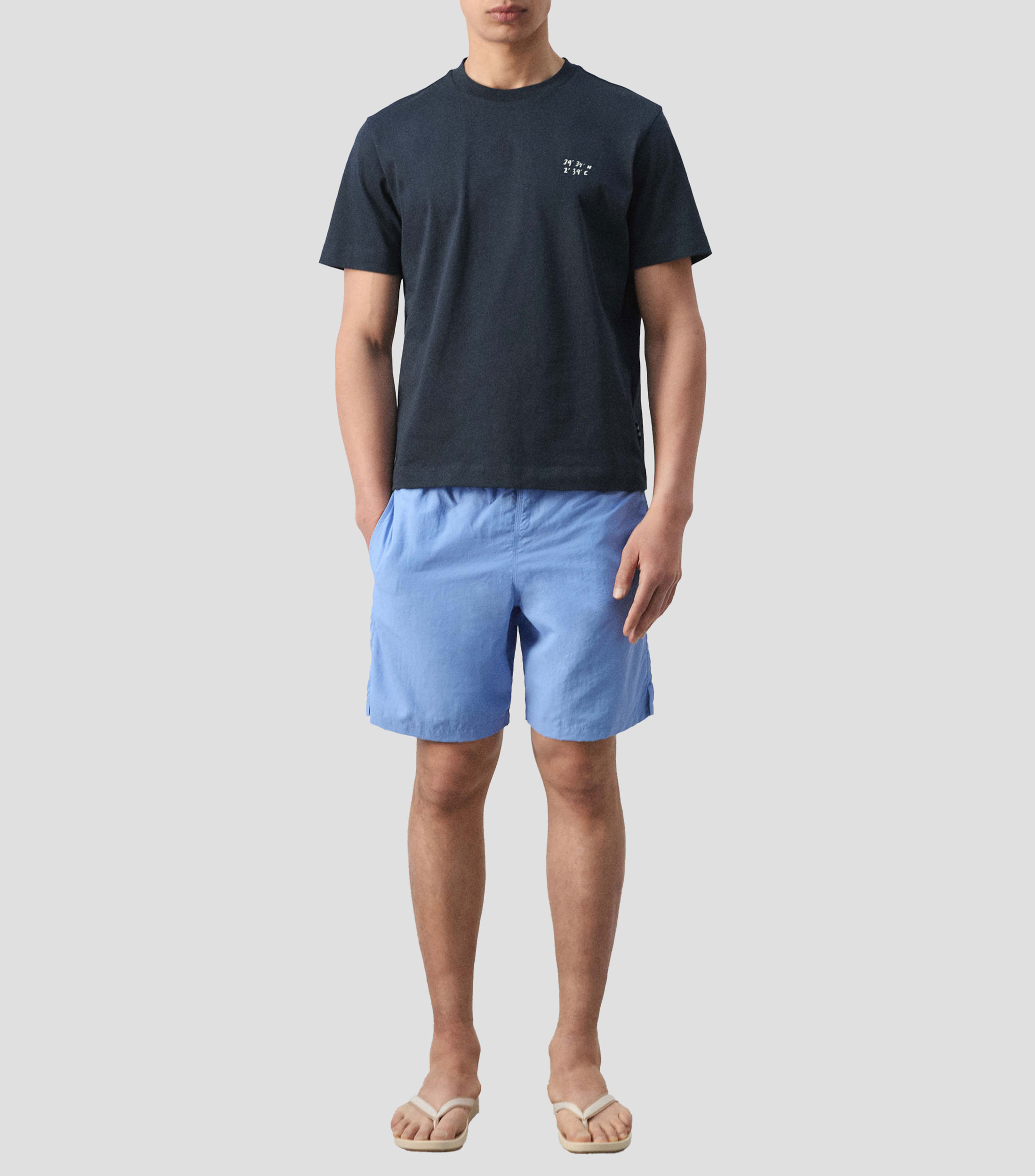 Playera cuello redondo lisa manga corta Hombre